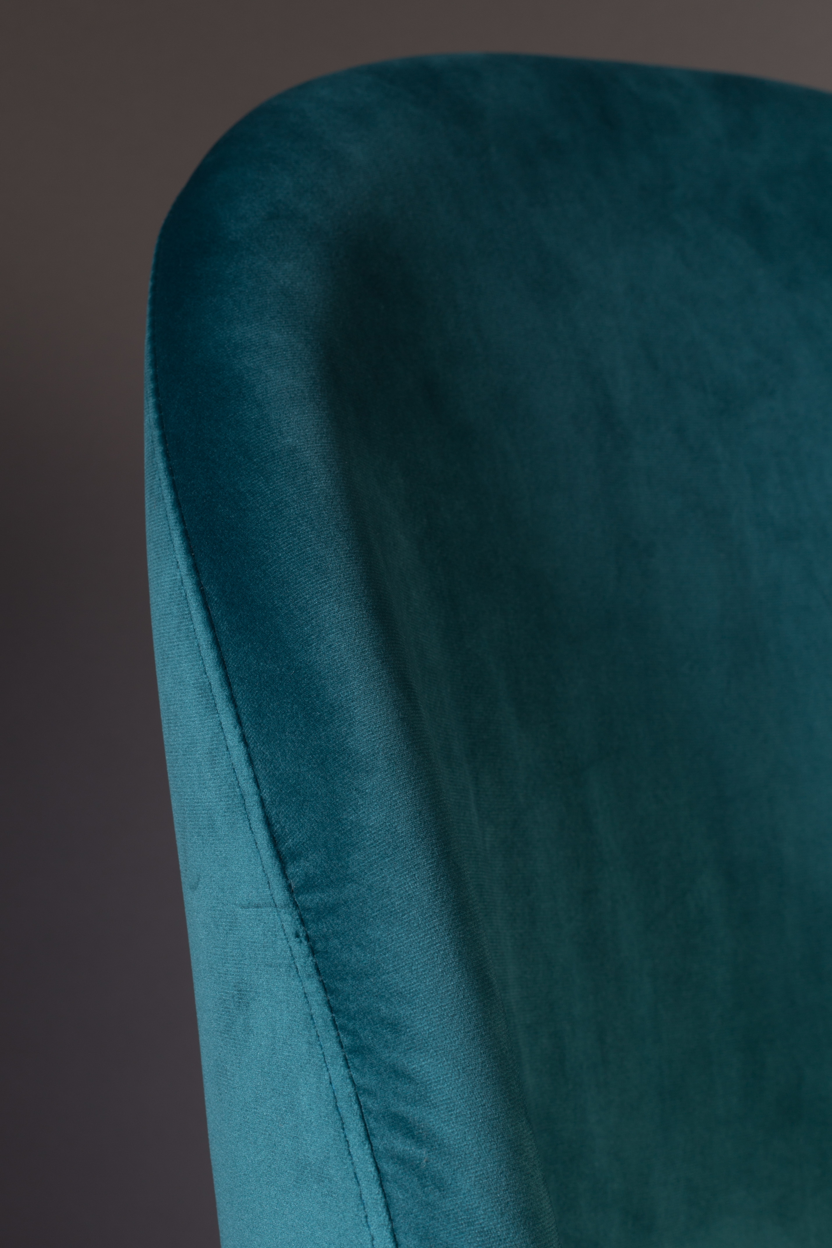 Dutchbone Eetkamerstoel 'Barbara' Velvet, kleur Petrol