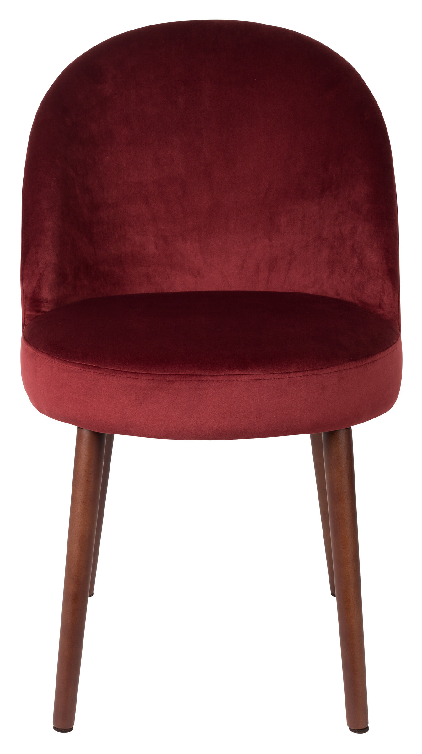 Dutchbone Eetkamerstoel 'Barbara' Velvet, kleur Rood