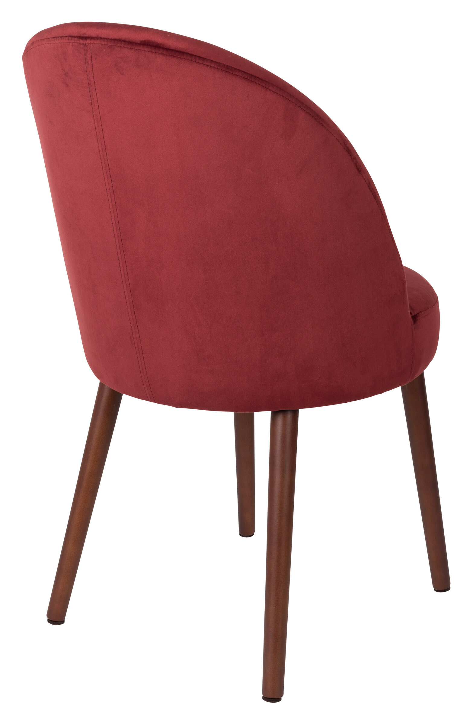 Dutchbone Eetkamerstoel 'Barbara' Velvet, kleur Rood