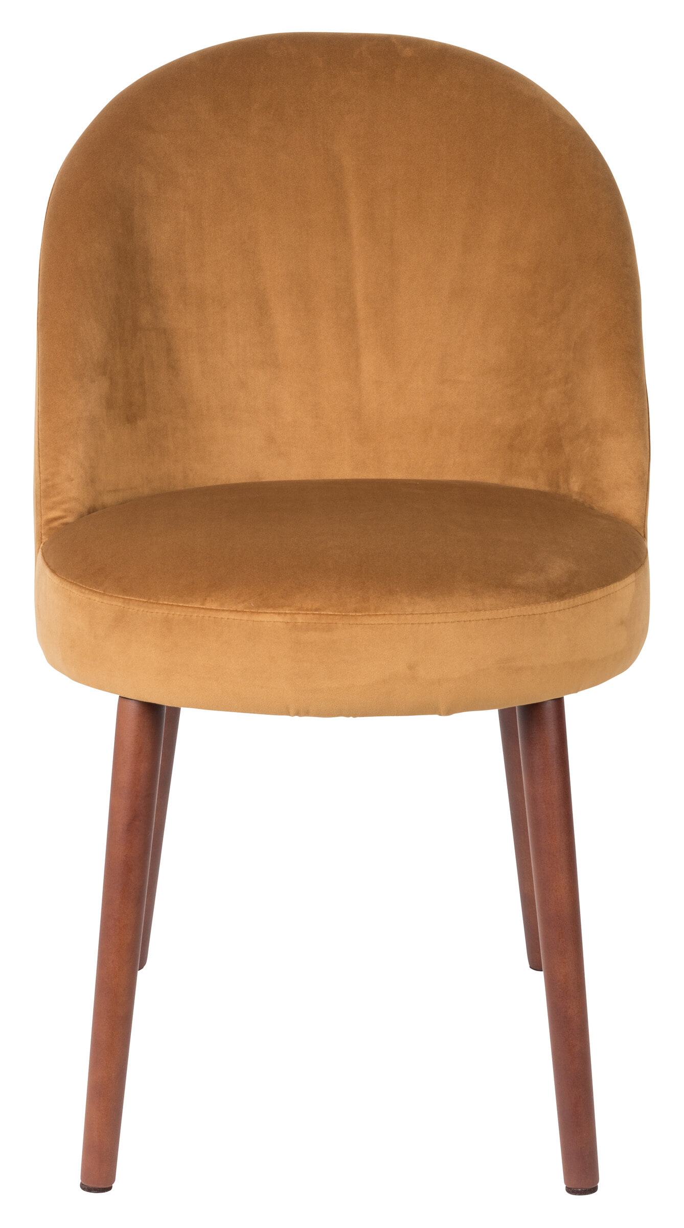 Dutchbone Eetkamerstoel 'Barbara' Velvet, kleur Camel