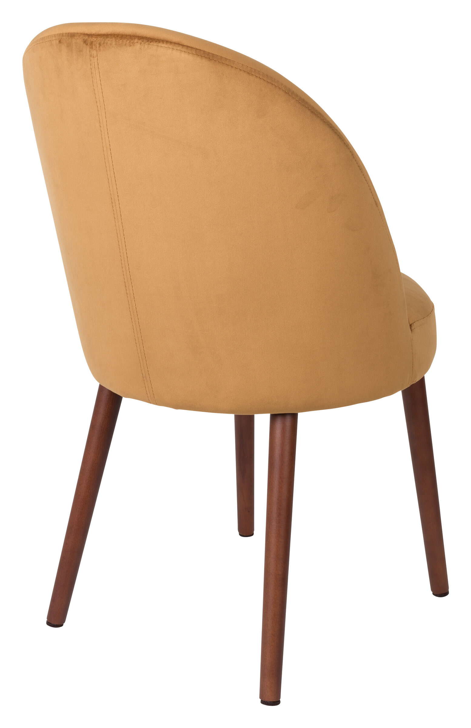 Dutchbone Eetkamerstoel 'Barbara' Velvet, kleur Camel