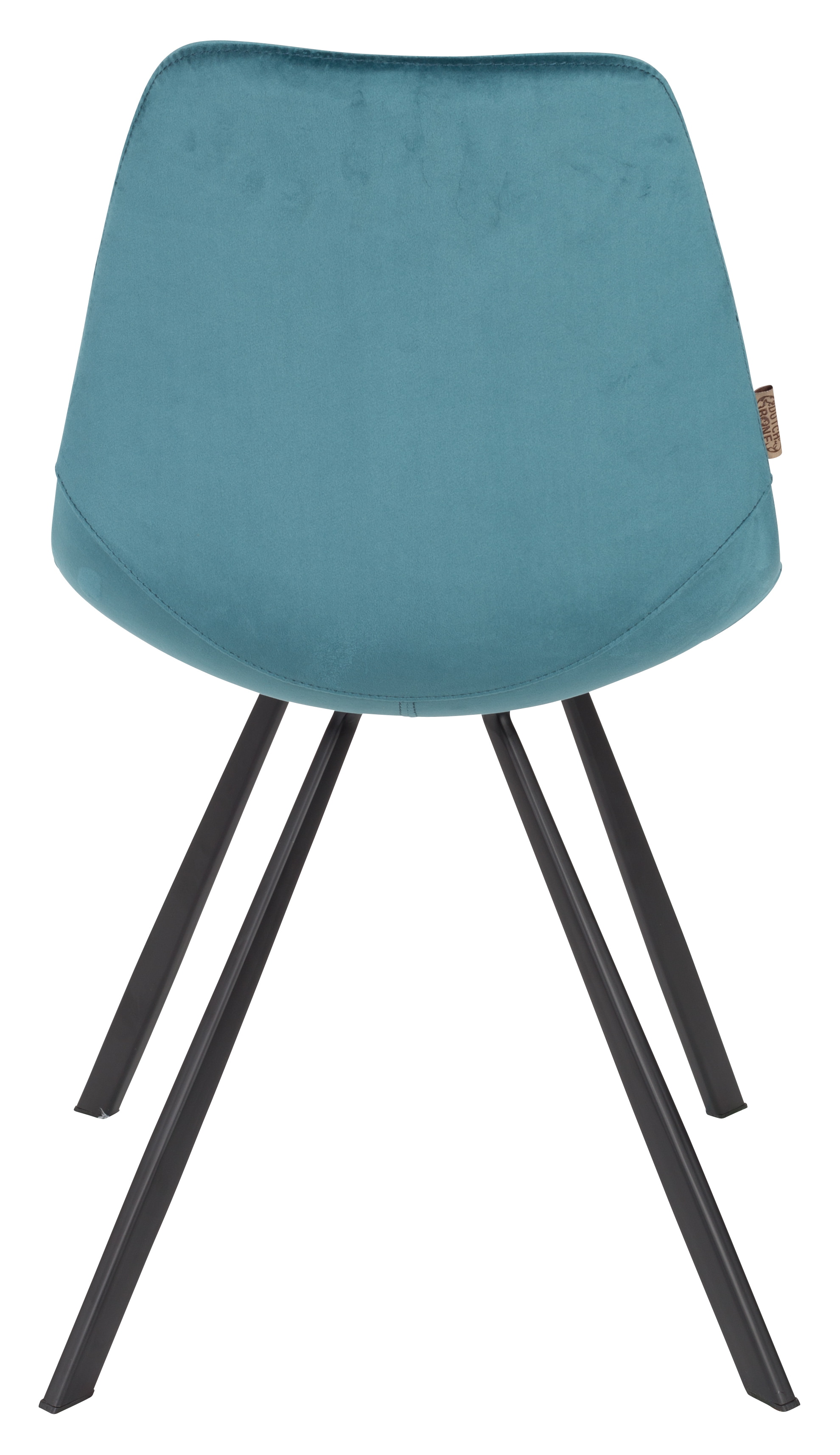 Dutchbone Eetkamerstoel 'Franky' Velvet, kleur Petrol