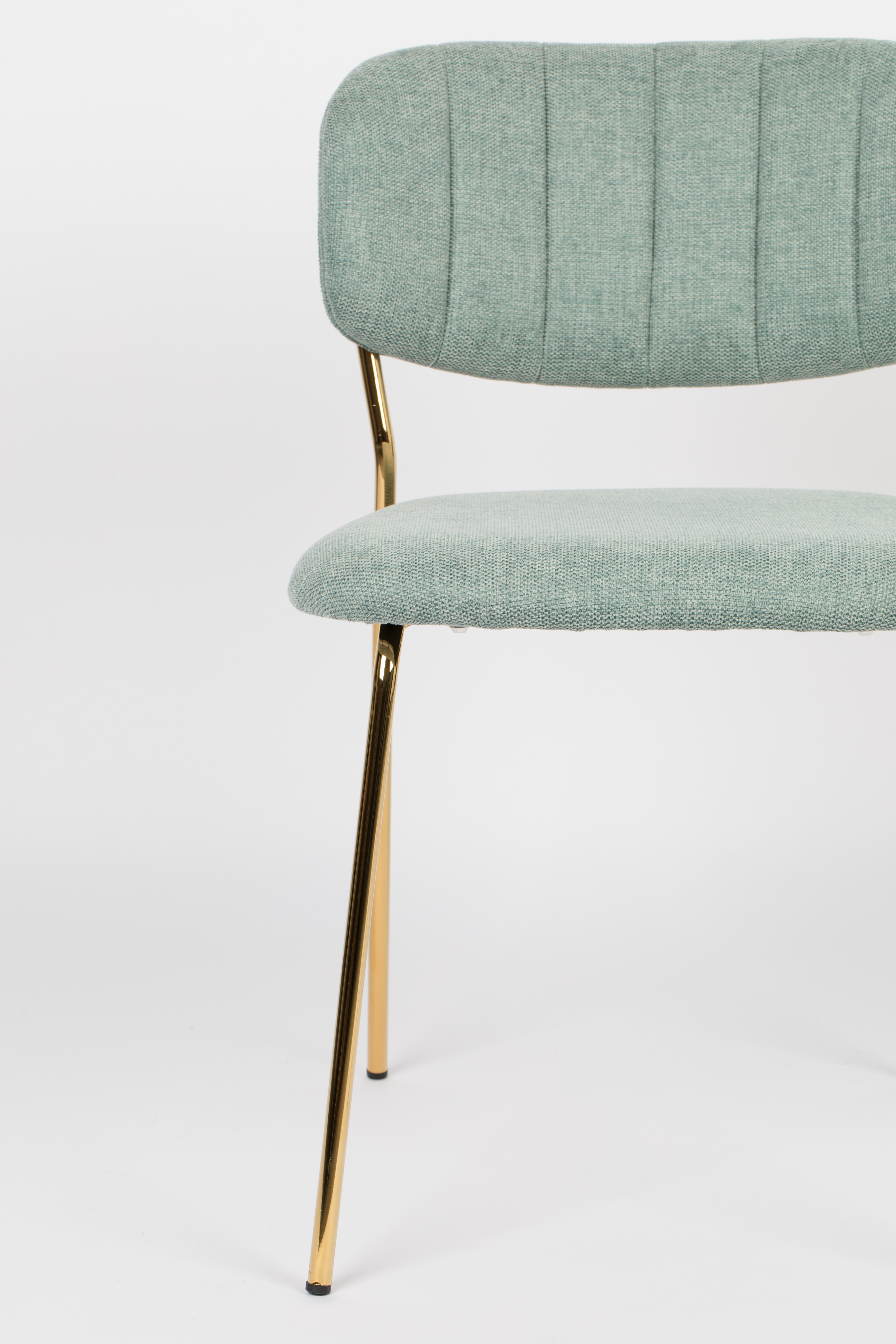 ZILT Eetkamerstoel 'Kolten' kleur Goud/Lichtgroen