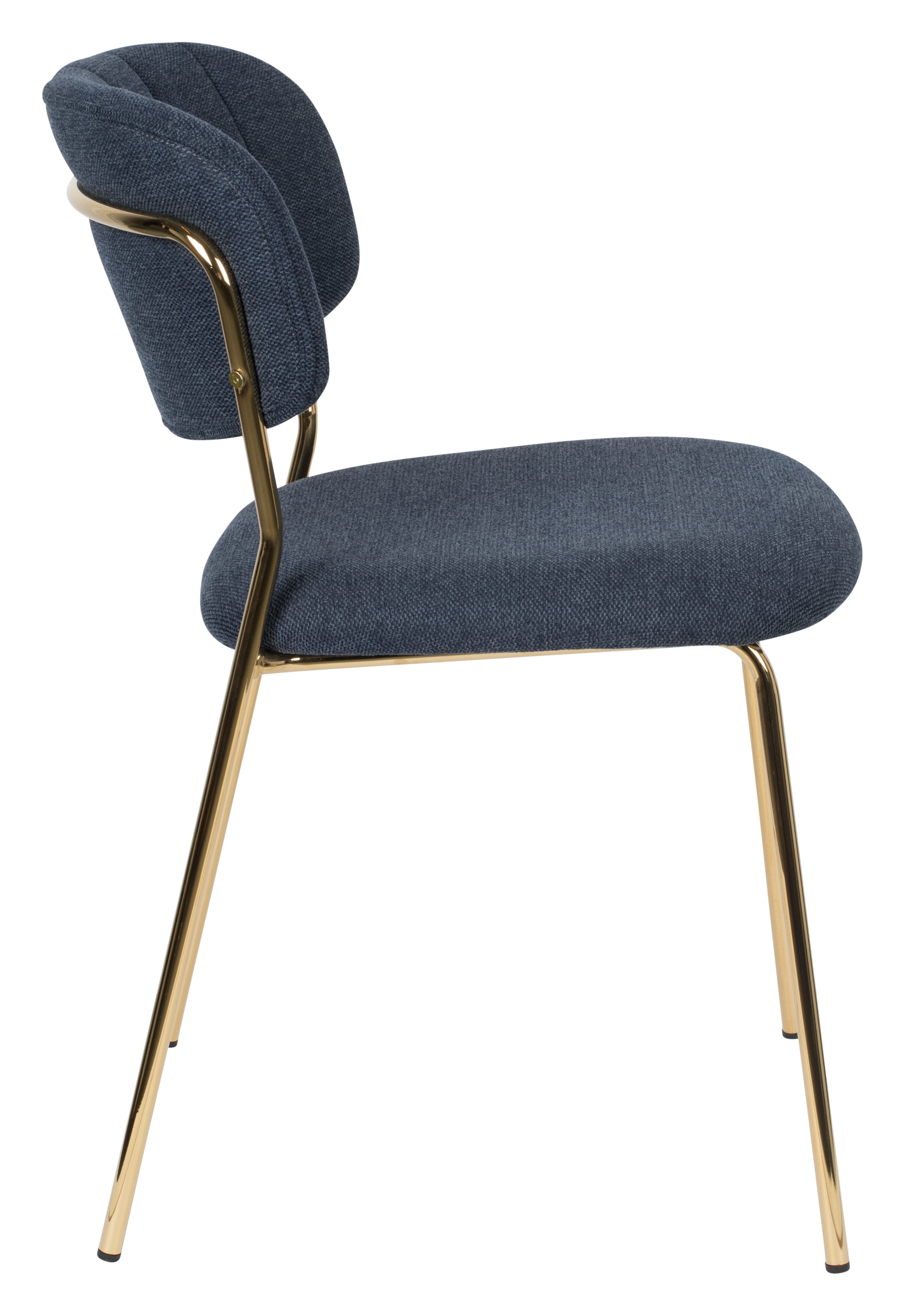 ZILT Eetkamerstoel 'Kolten' kleur Goud/Donkerblauw