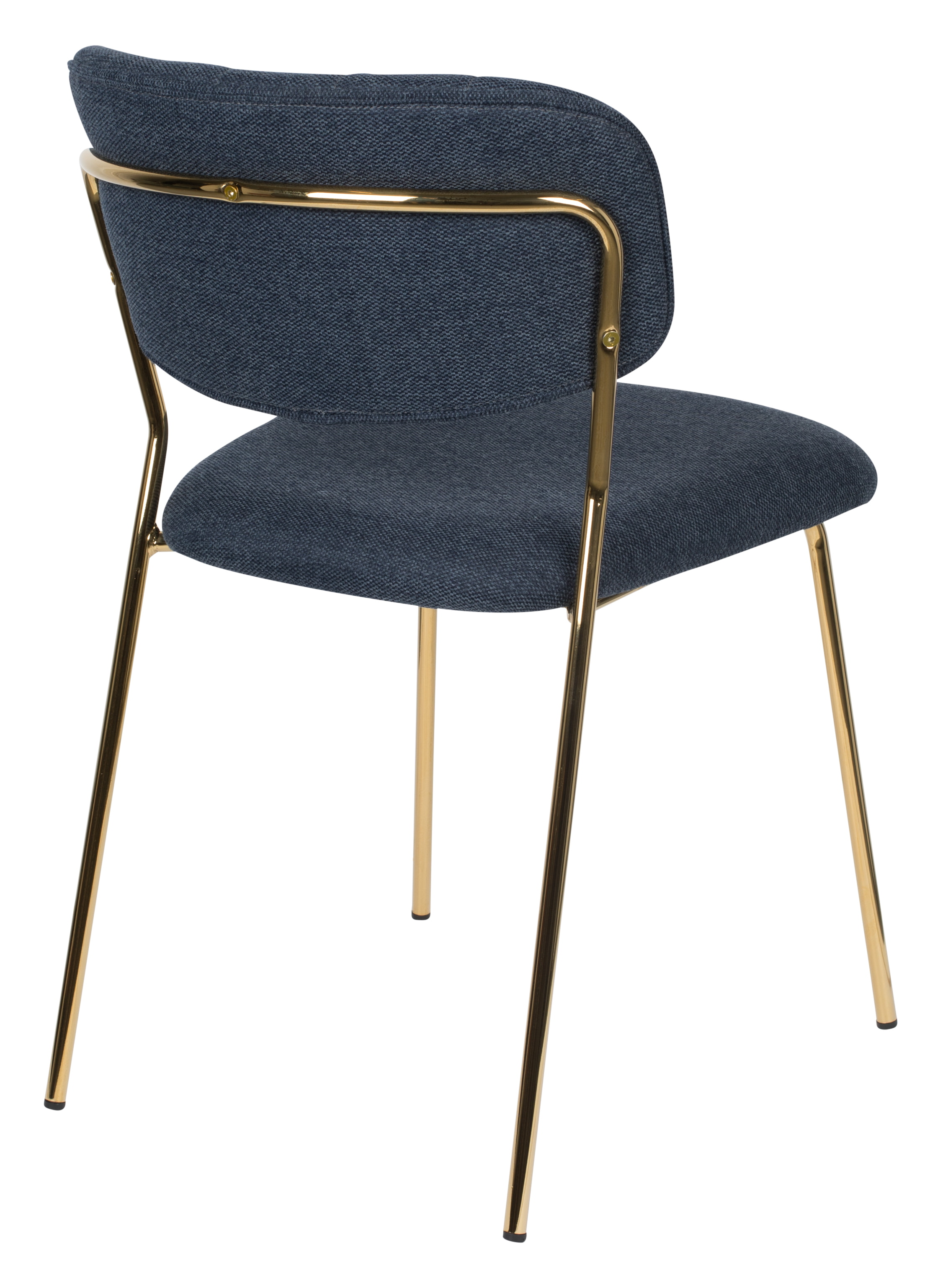 ZILT Eetkamerstoel 'Kolten' kleur Goud/Donkerblauw
