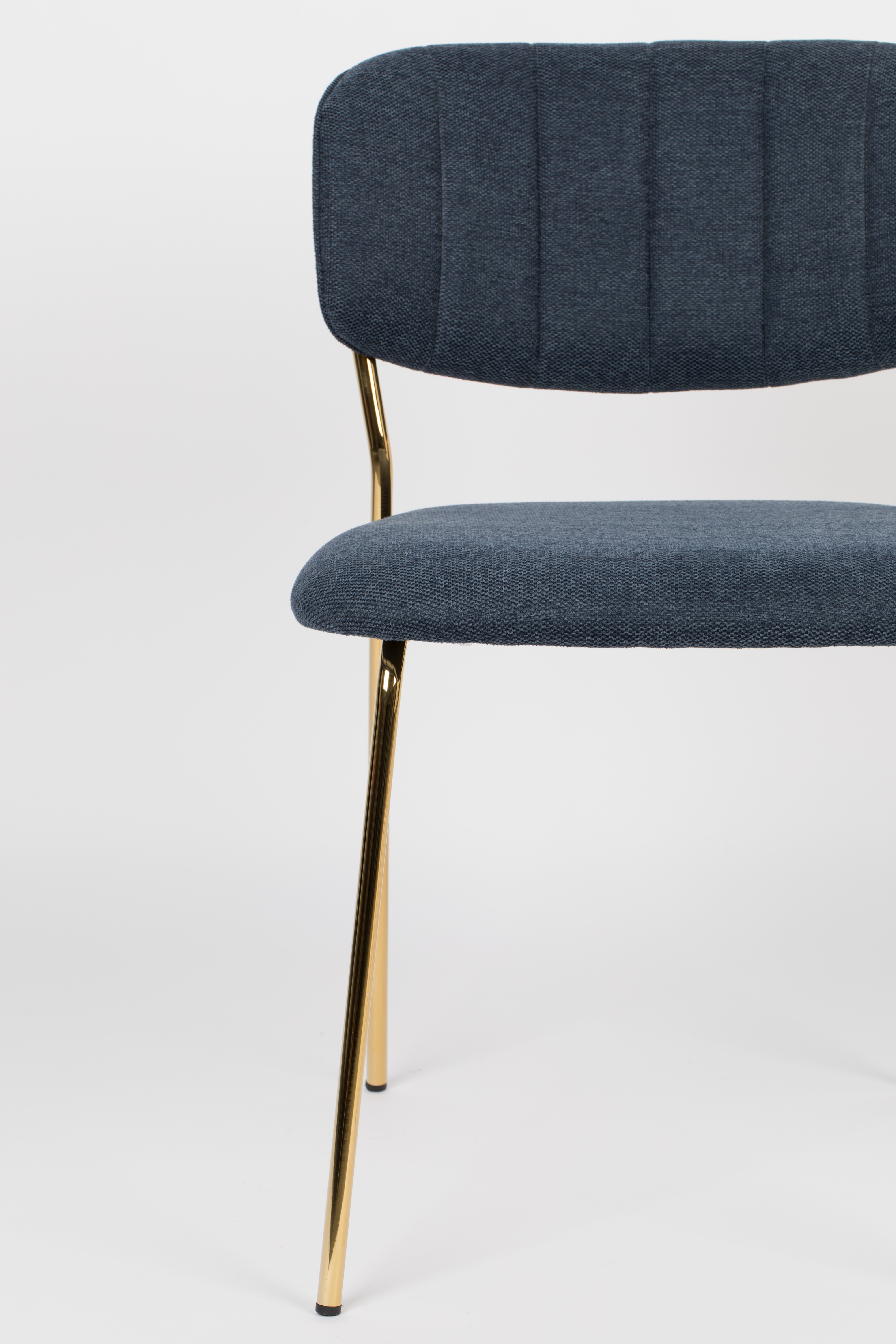 ZILT Eetkamerstoel 'Kolten' kleur Goud/Donkerblauw