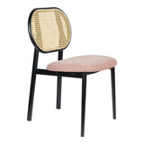Zuiver Eetkamerstoel 'Spike' Rotan, kleur Roze