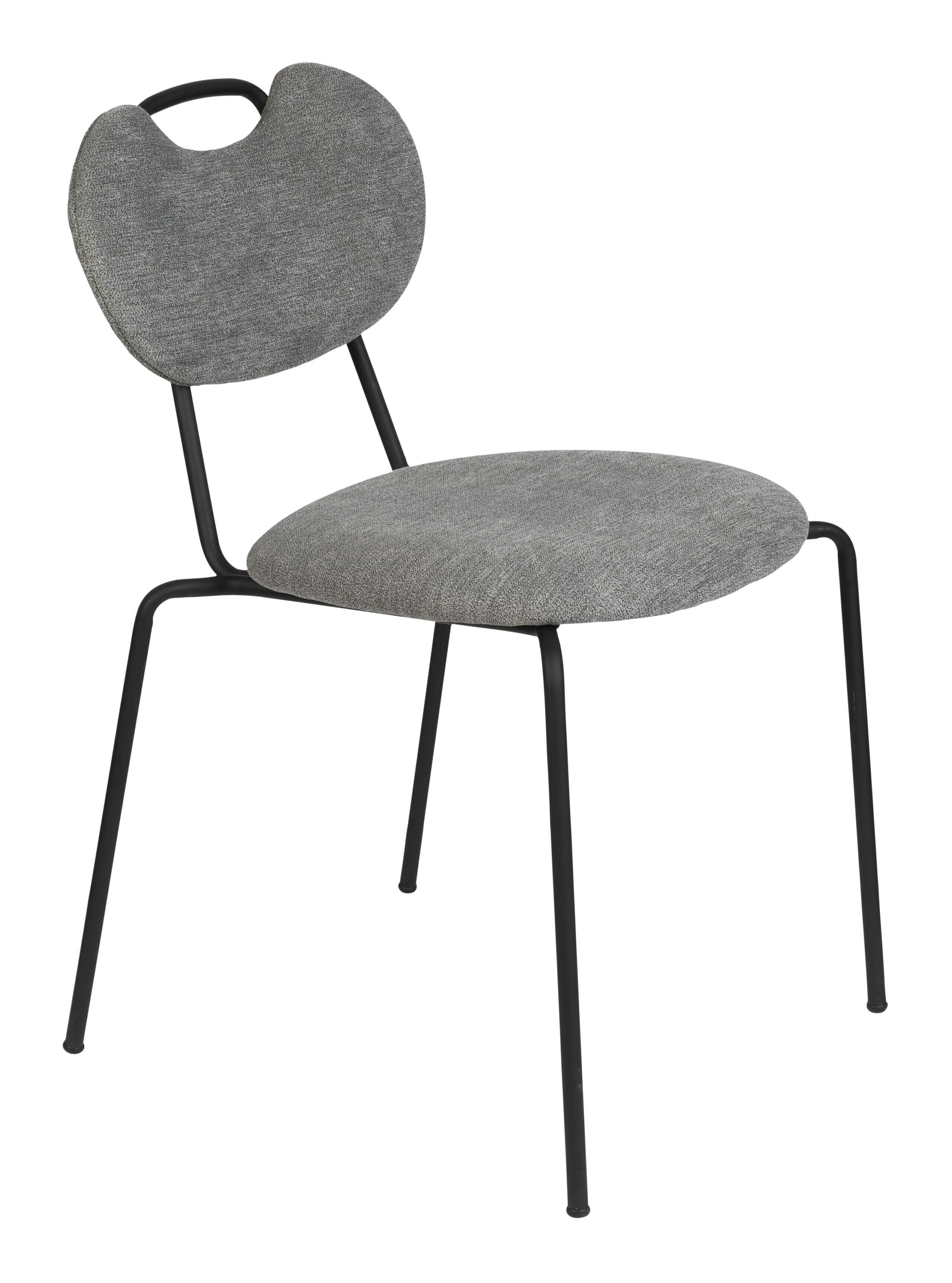 ZILT Eetkamerstoel 'Tajon' Chenille, kleur Grijs