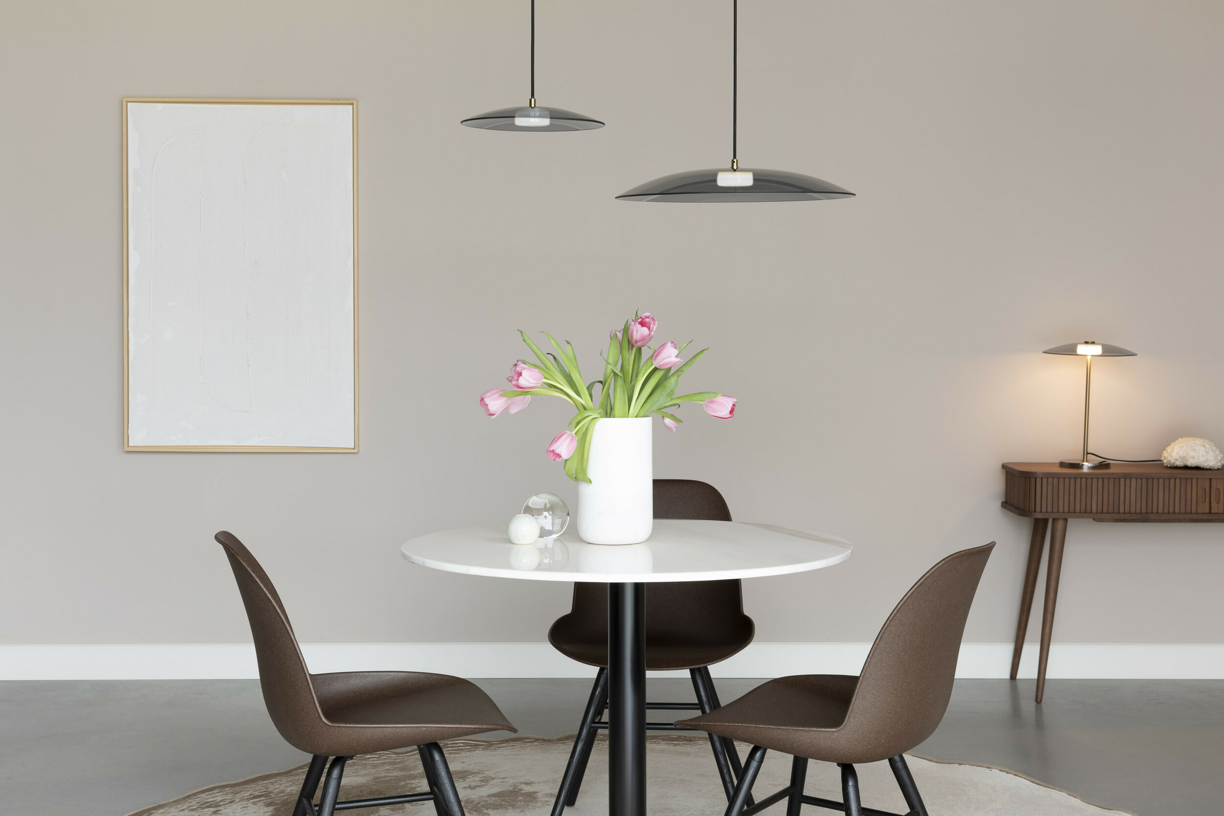 Zuiver Eetkamerstoel 'Albert Kuip' Gerecycled kunststof, kleur Coffee