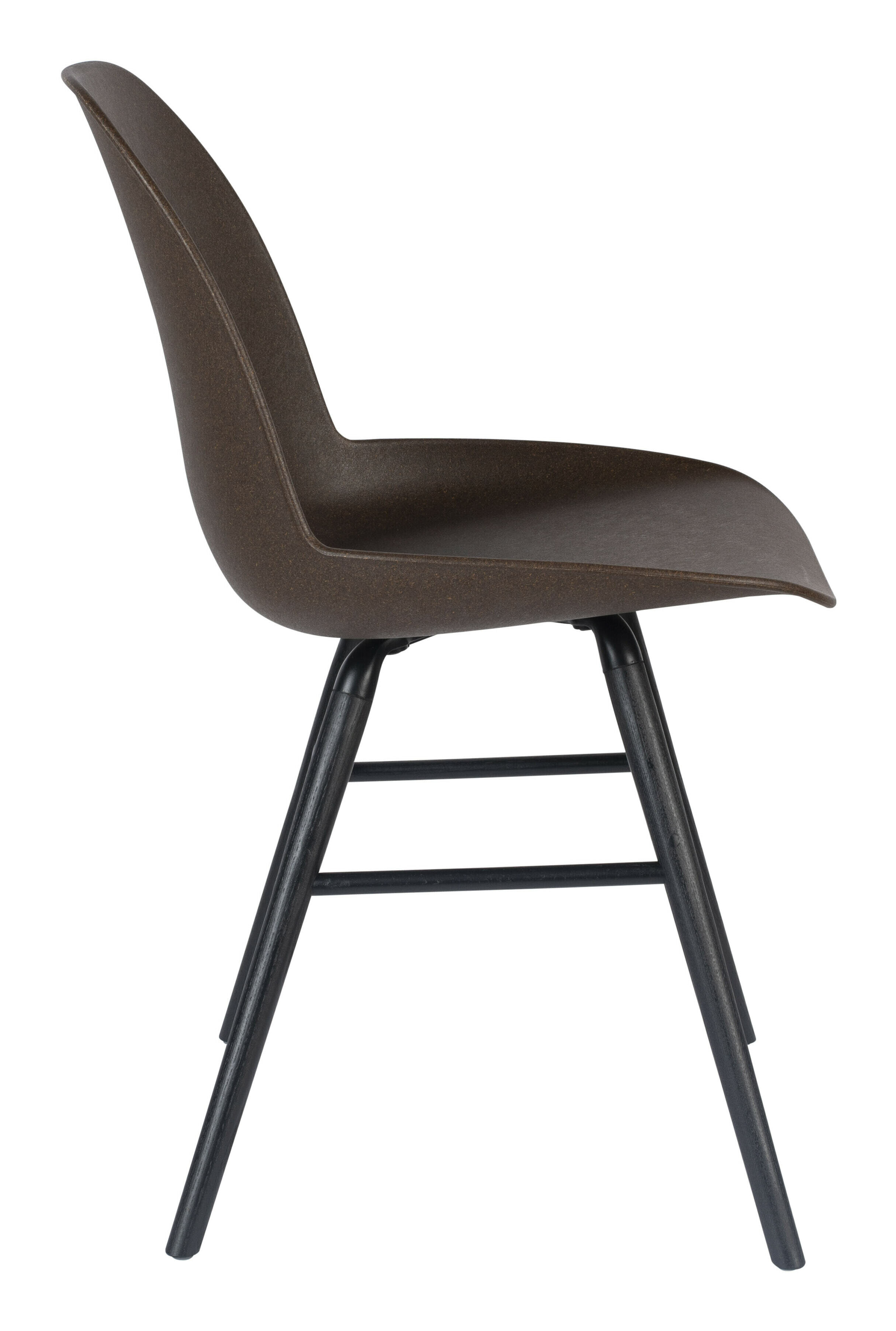 Zuiver Eetkamerstoel 'Albert Kuip' Gerecycled kunststof, kleur Coffee