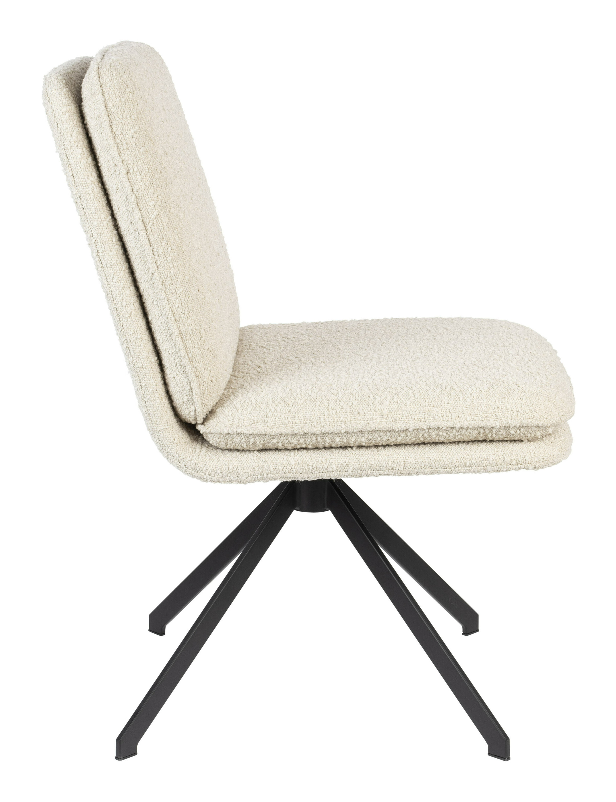 Zuiver Draaibare Eetkamerstoel 'Tyler' Bouclé, kleur Beige