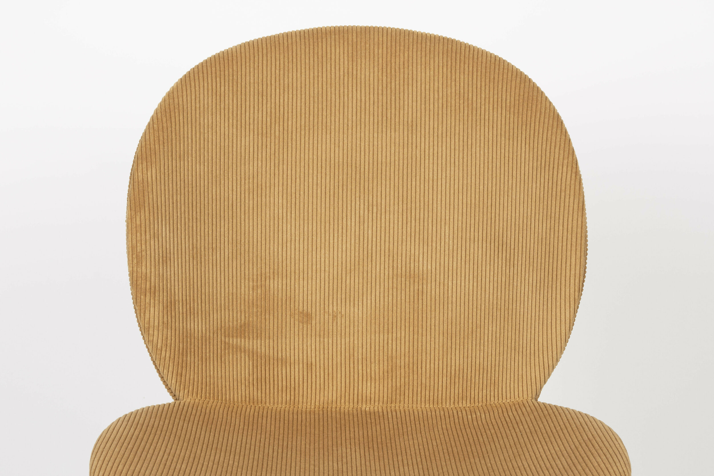 Zuiver Eetkamerstoel 'Bonnet' Ribstof, kleur Okergeel