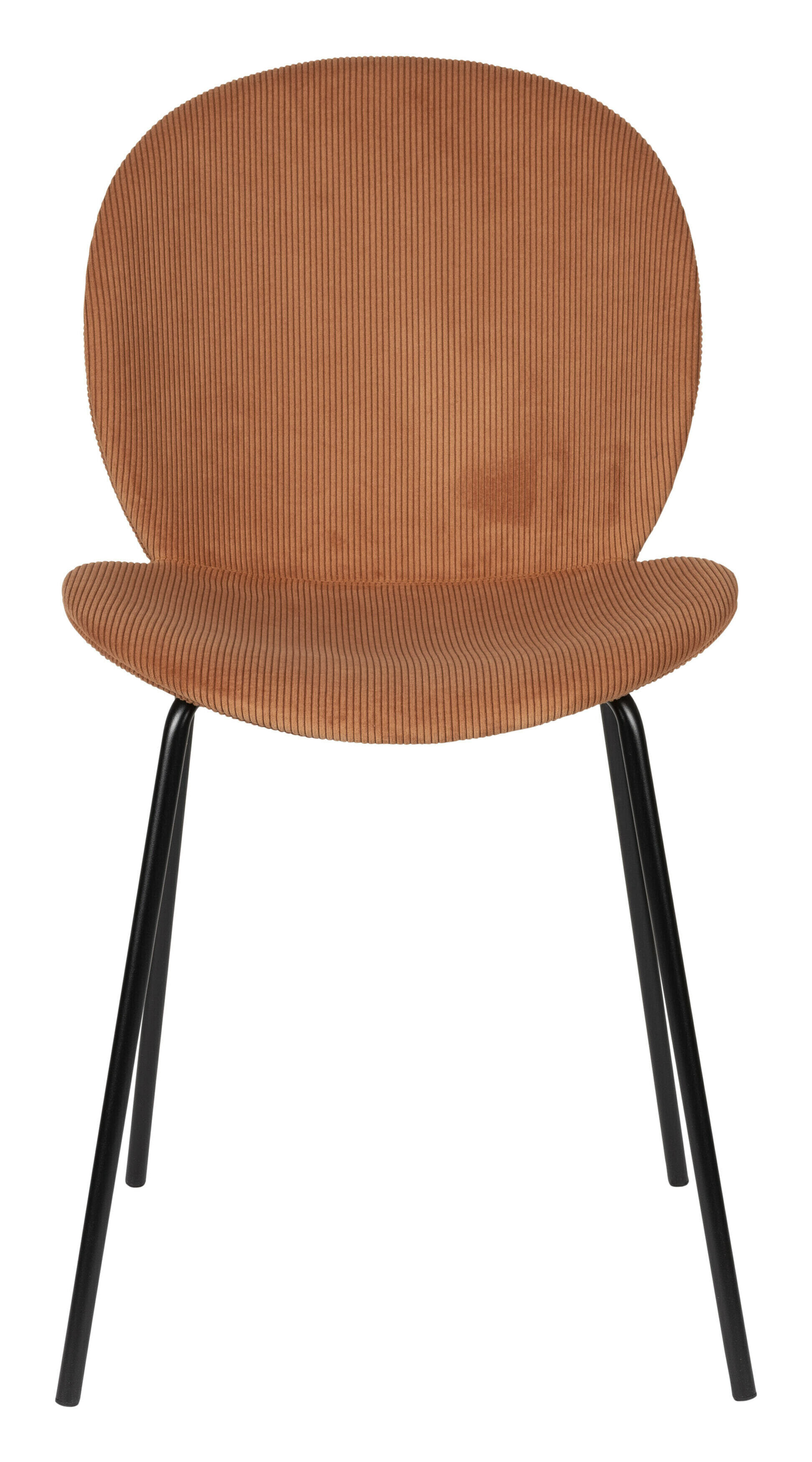 Zuiver Eetkamerstoel 'Bonnet' Ribstof, kleur Terracotta