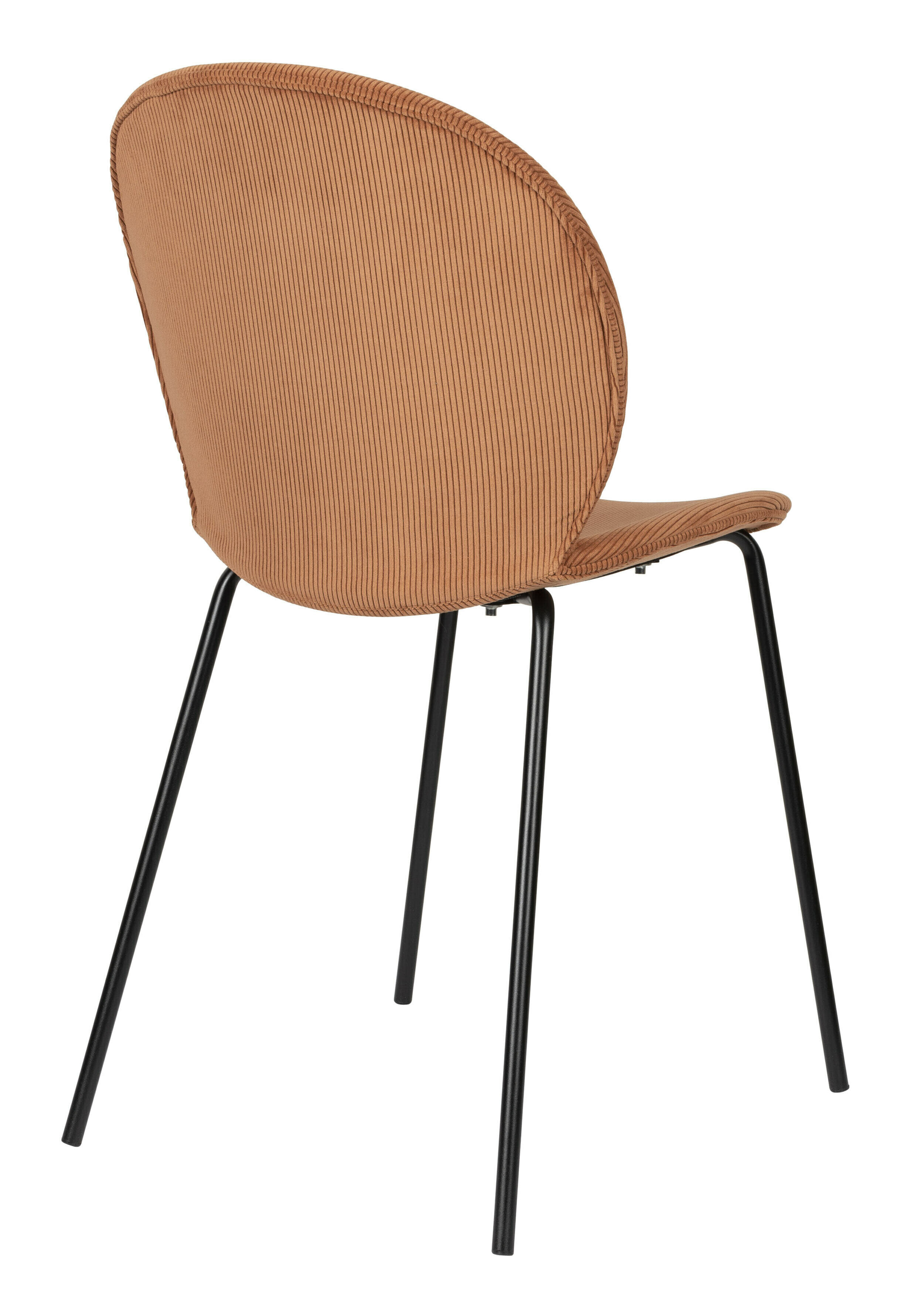 Zuiver Eetkamerstoel 'Bonnet' Ribstof, kleur Terracotta