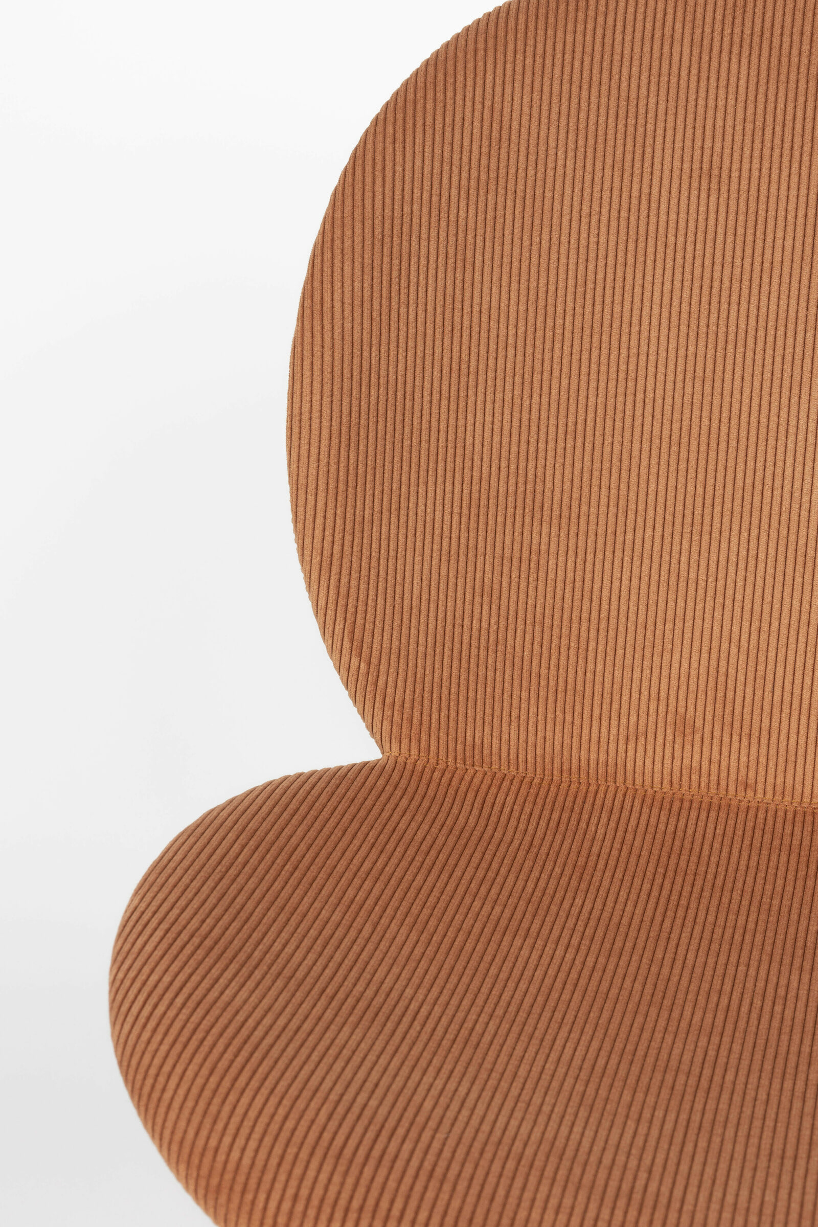 Zuiver Eetkamerstoel 'Bonnet' Ribstof, kleur Terracotta