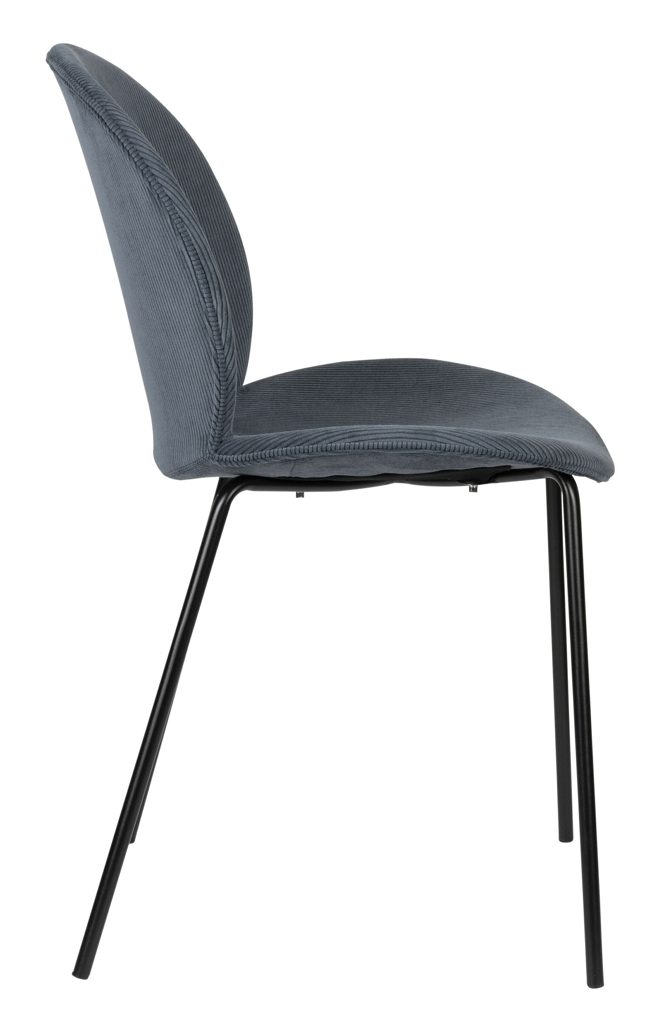 Zuiver Eetkamerstoel 'Bonnet' Ribstof, kleur Blauw