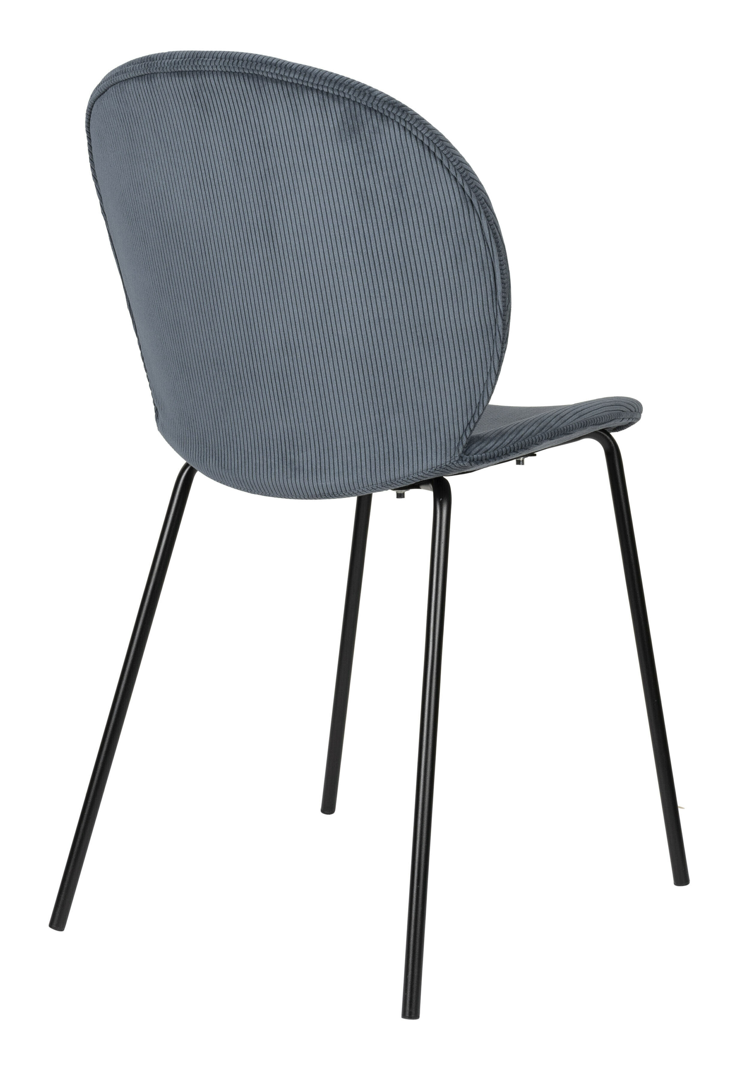 Zuiver Eetkamerstoel 'Bonnet' Ribstof, kleur Blauw
