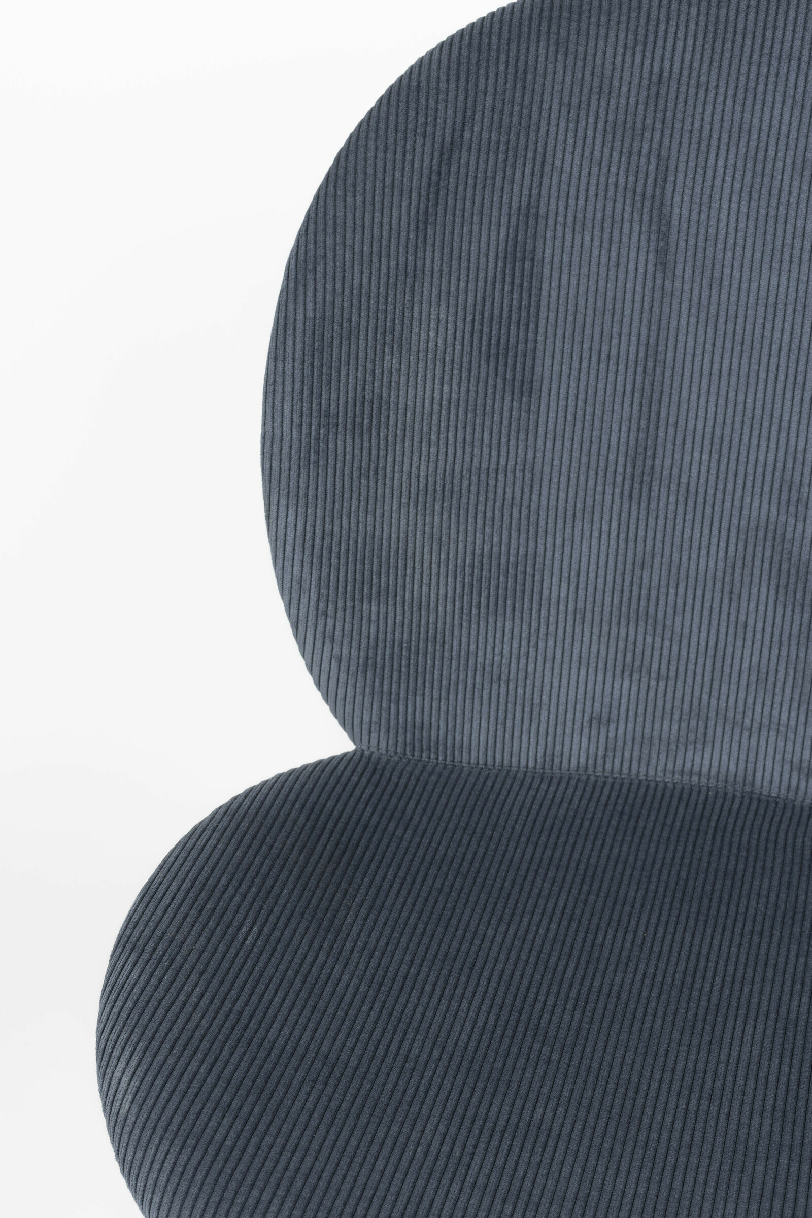 Zuiver Eetkamerstoel 'Bonnet' Ribstof, kleur Blauw
