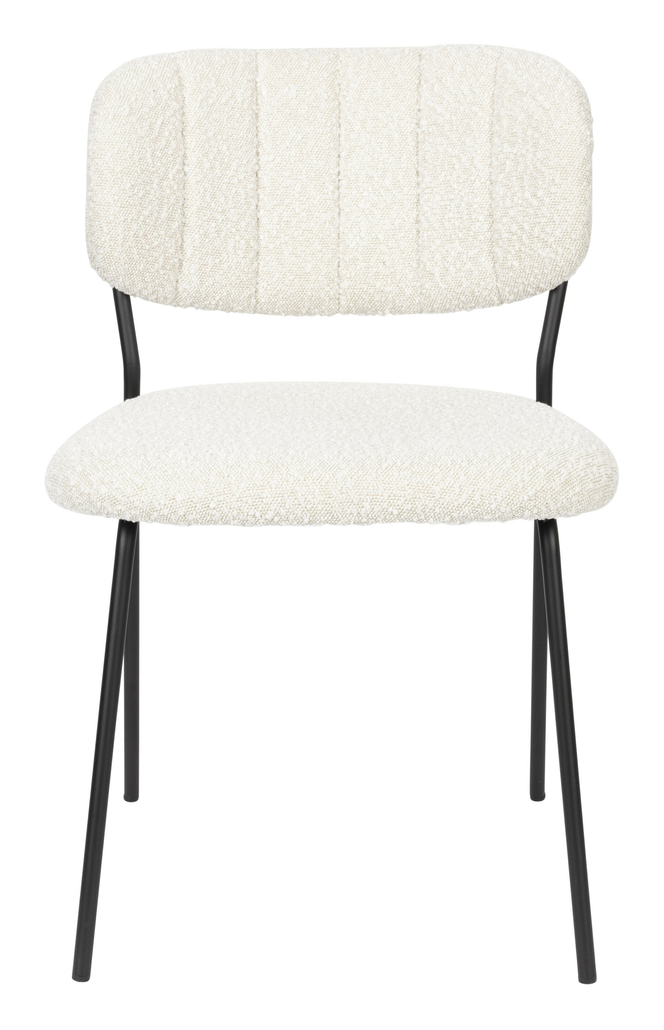 ZILT Eetkamerstoel 'Maris' Bouclé, kleur Crème