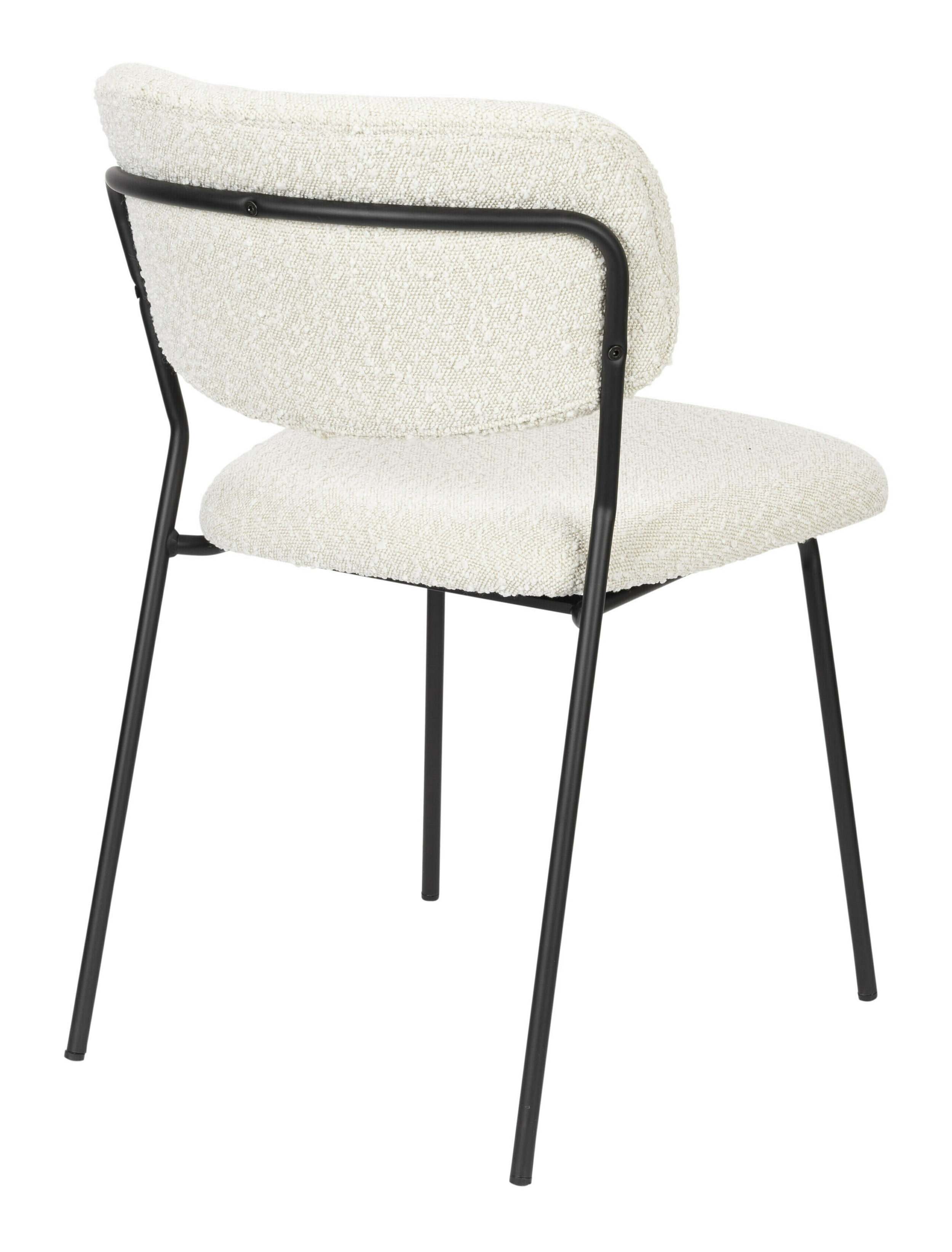 ZILT Eetkamerstoel 'Maris' Bouclé, kleur Crème