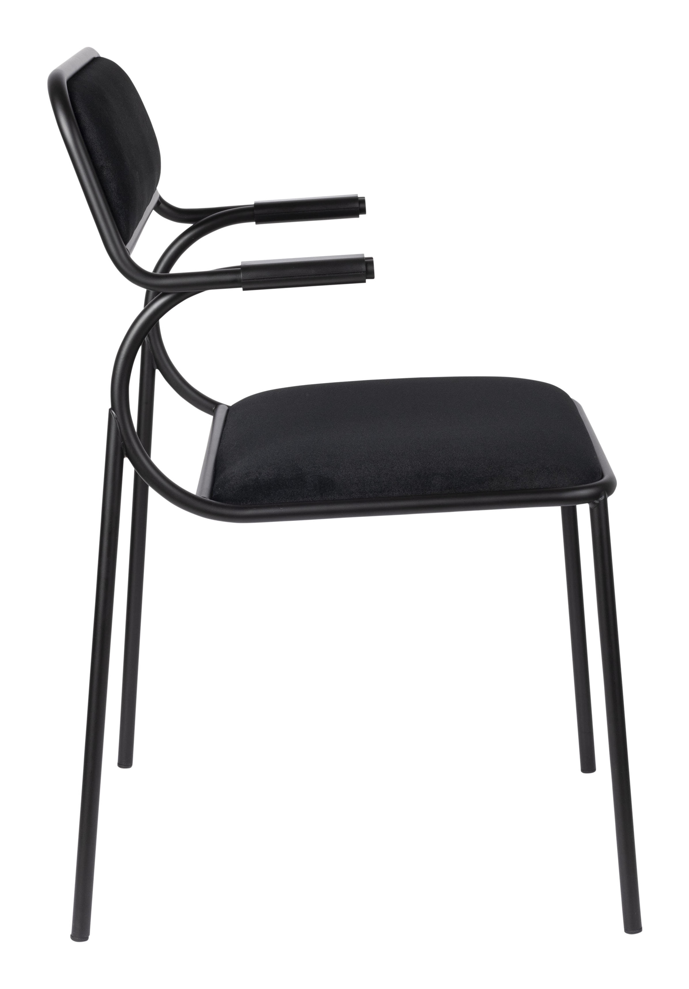 Zuiver Eetkamerstoel 'Alba' Velvet, kleur Zwart