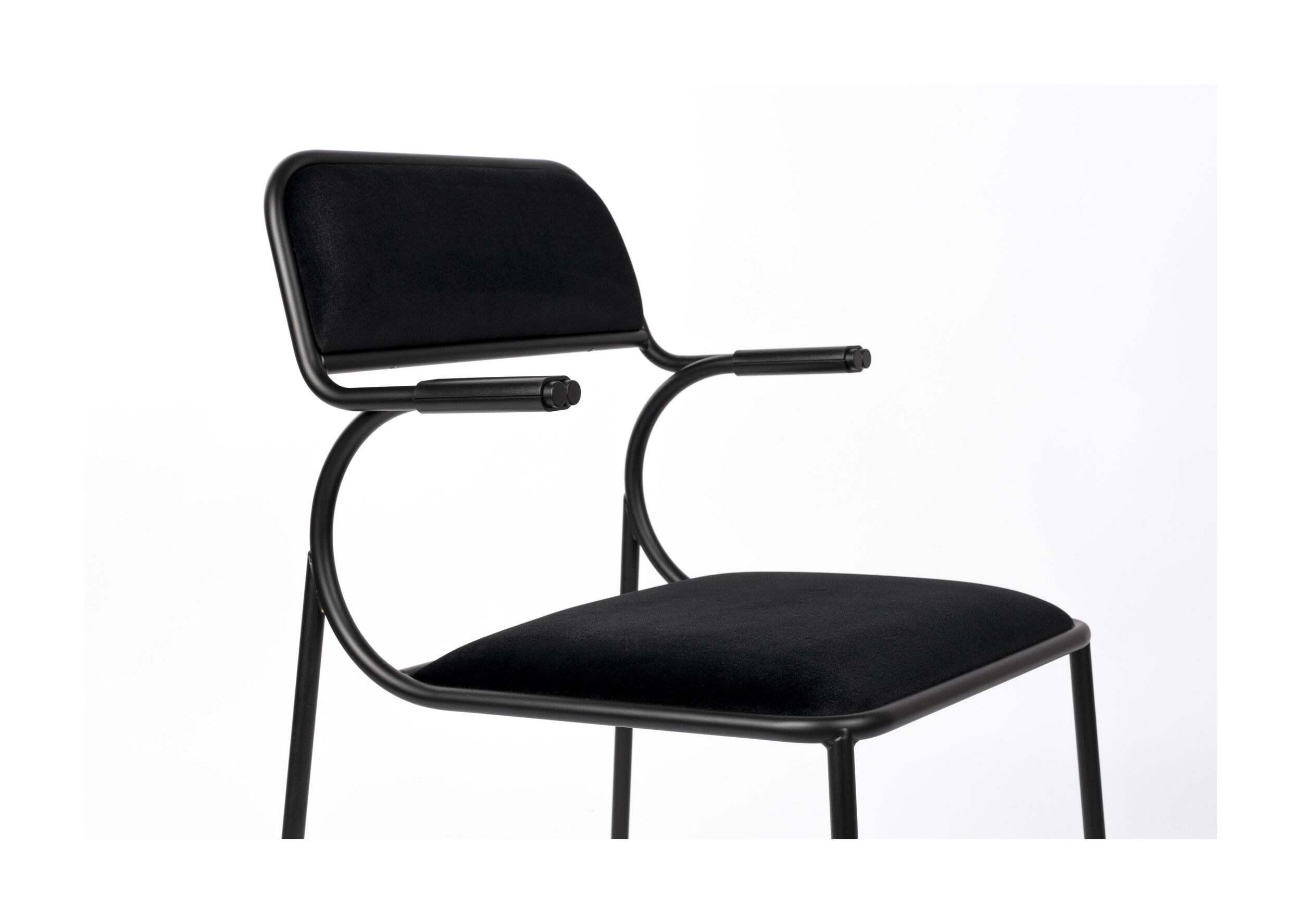 Zuiver Eetkamerstoel 'Alba' Velvet, kleur Zwart