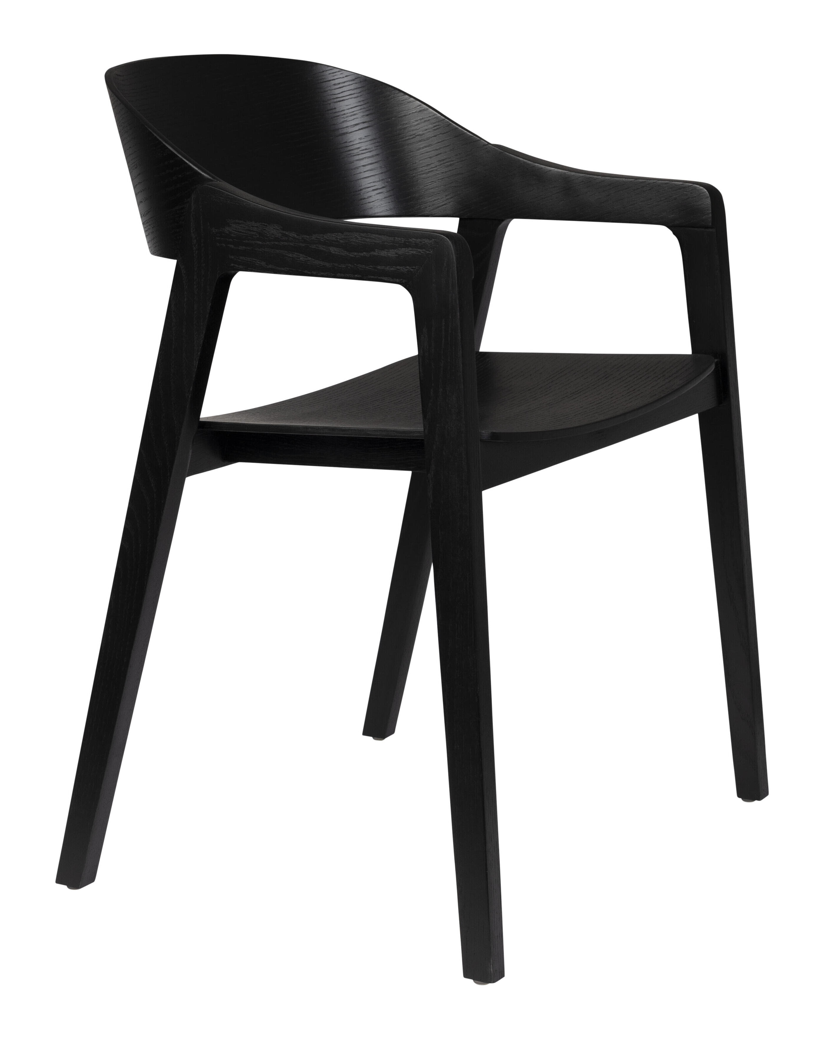 Dutchbone Eetkamerstoel 'Westlake' Beukenhout, kleur Zwart