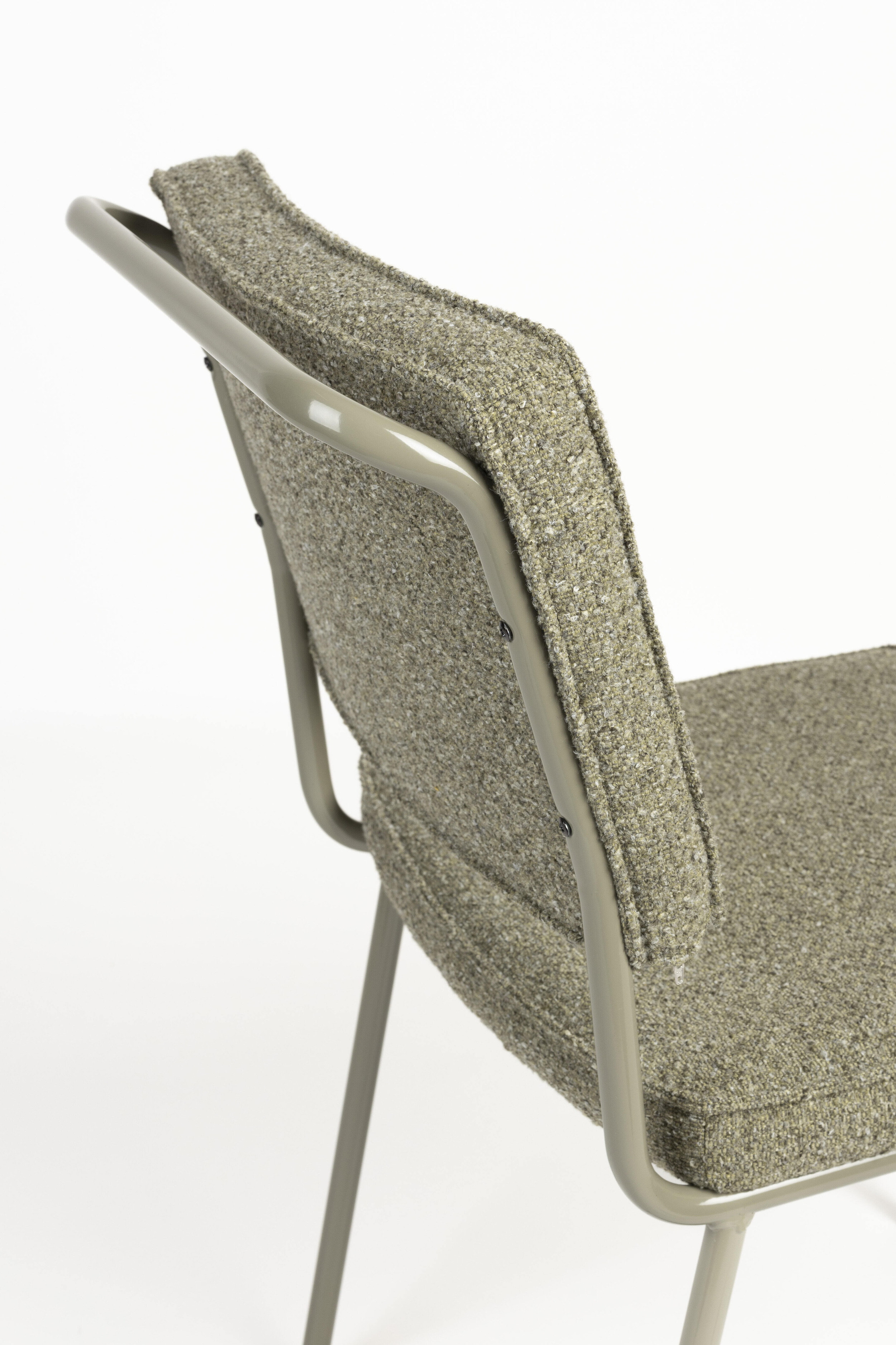 Zuiver Eetkamerstoel 'Buddy' Gerecyclede stof, kleur Olive