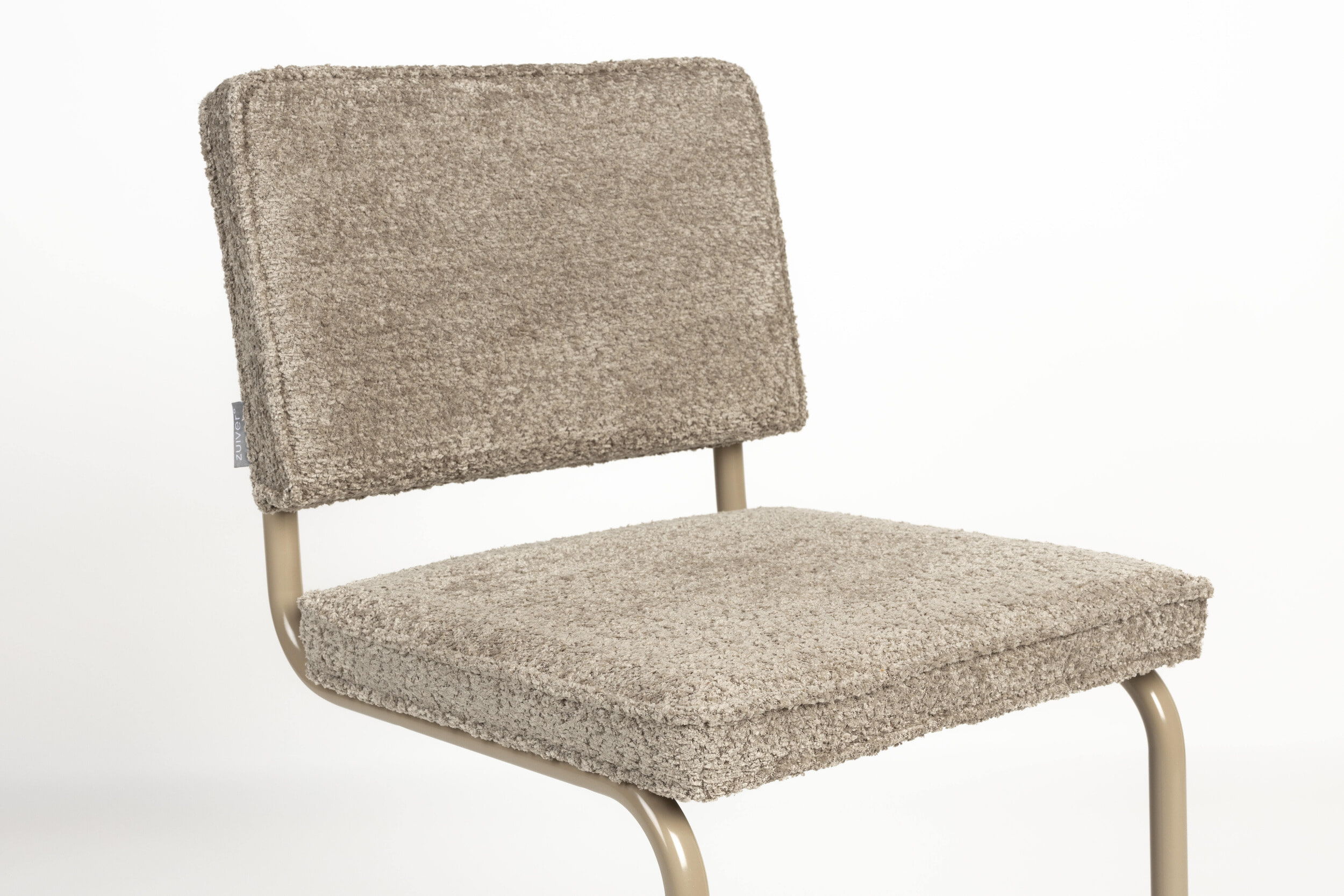 Zuiver Eetkamerstoel 'Ridge' Soft, Bouclé, kleur Beige