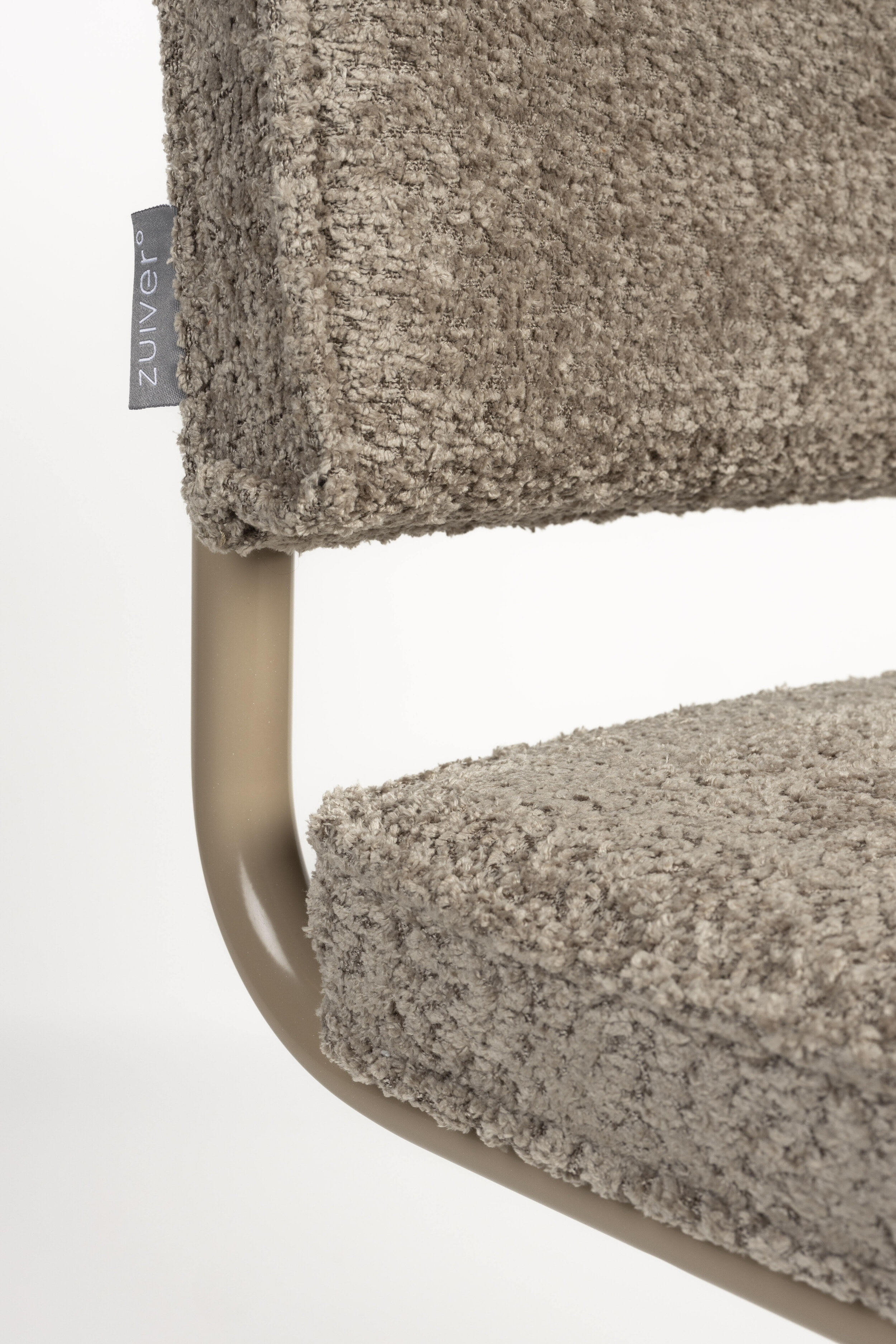 Zuiver Eetkamerstoel 'Ridge' Soft, Bouclé, kleur Beige