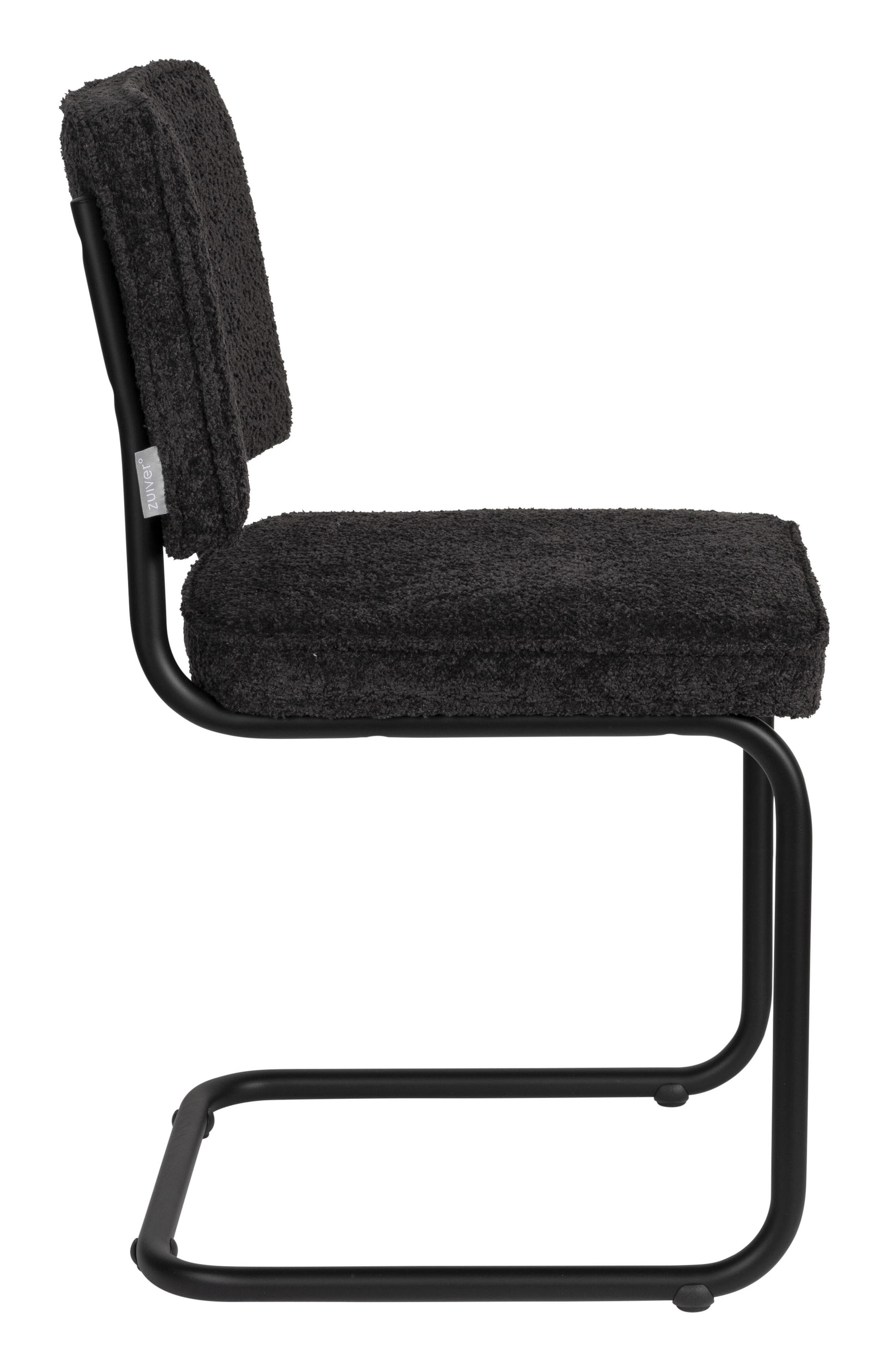 Zuiver Eetkamerstoel 'Ridge' Soft, Bouclé, kleur Zwart