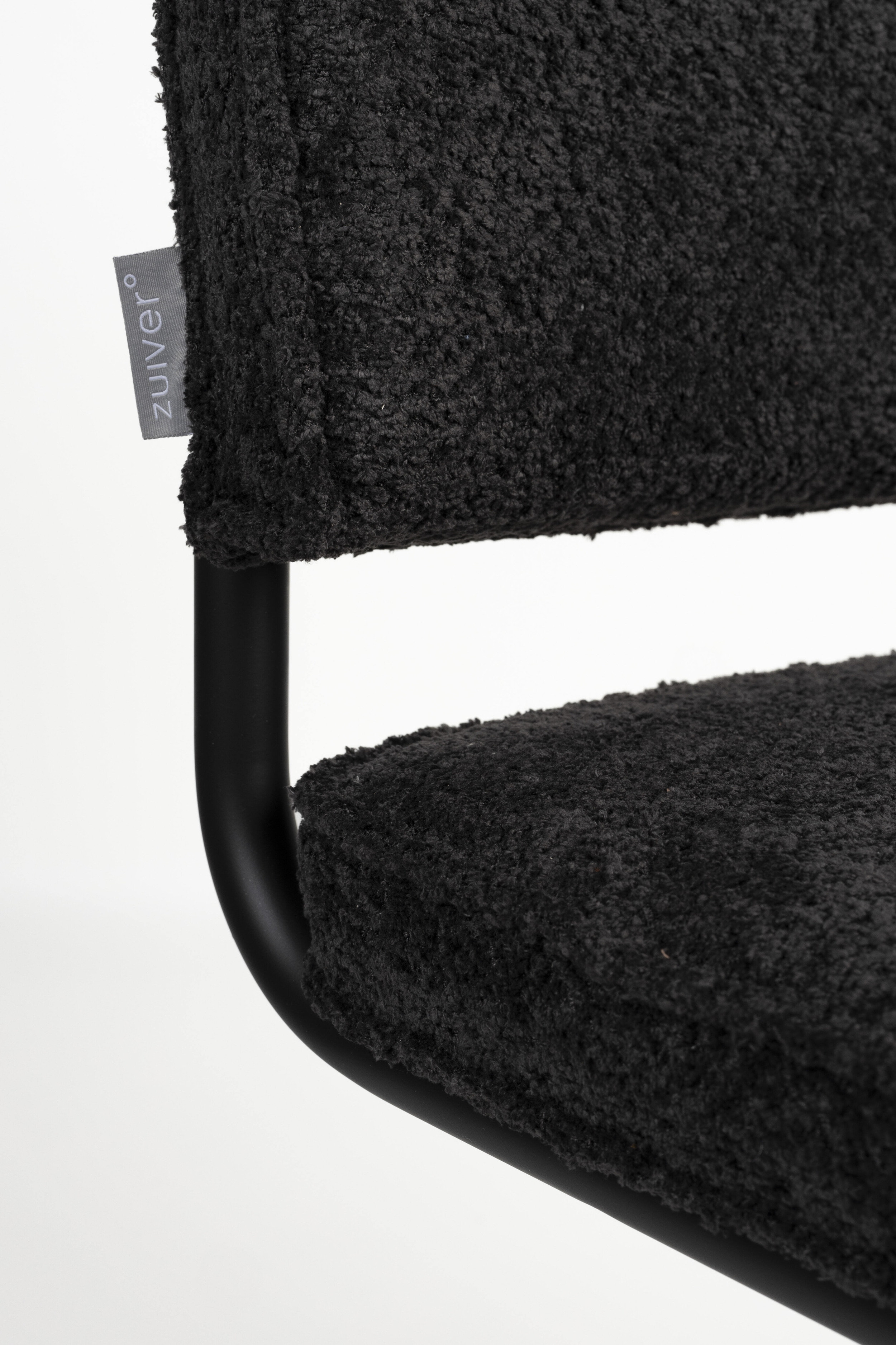 Zuiver Eetkamerstoel 'Ridge' Soft, Bouclé, kleur Zwart