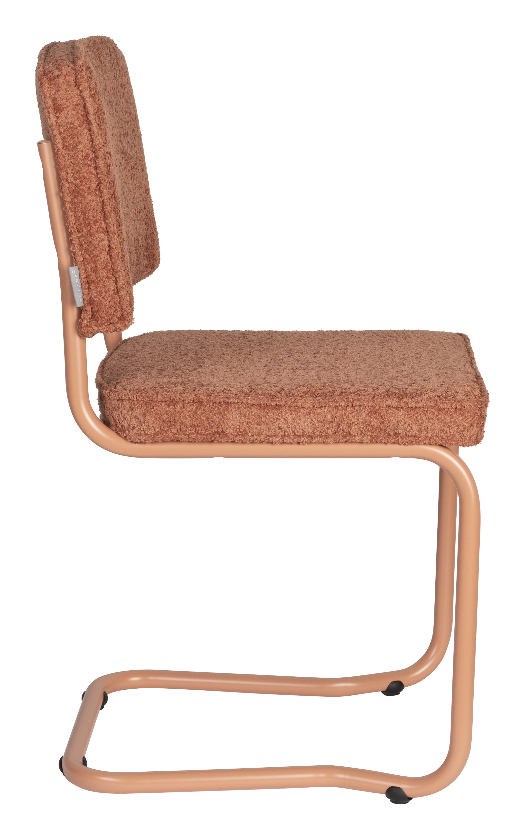 Zuiver Eetkamerstoel 'Ridge' Kink, Bouclé, kleur Terra