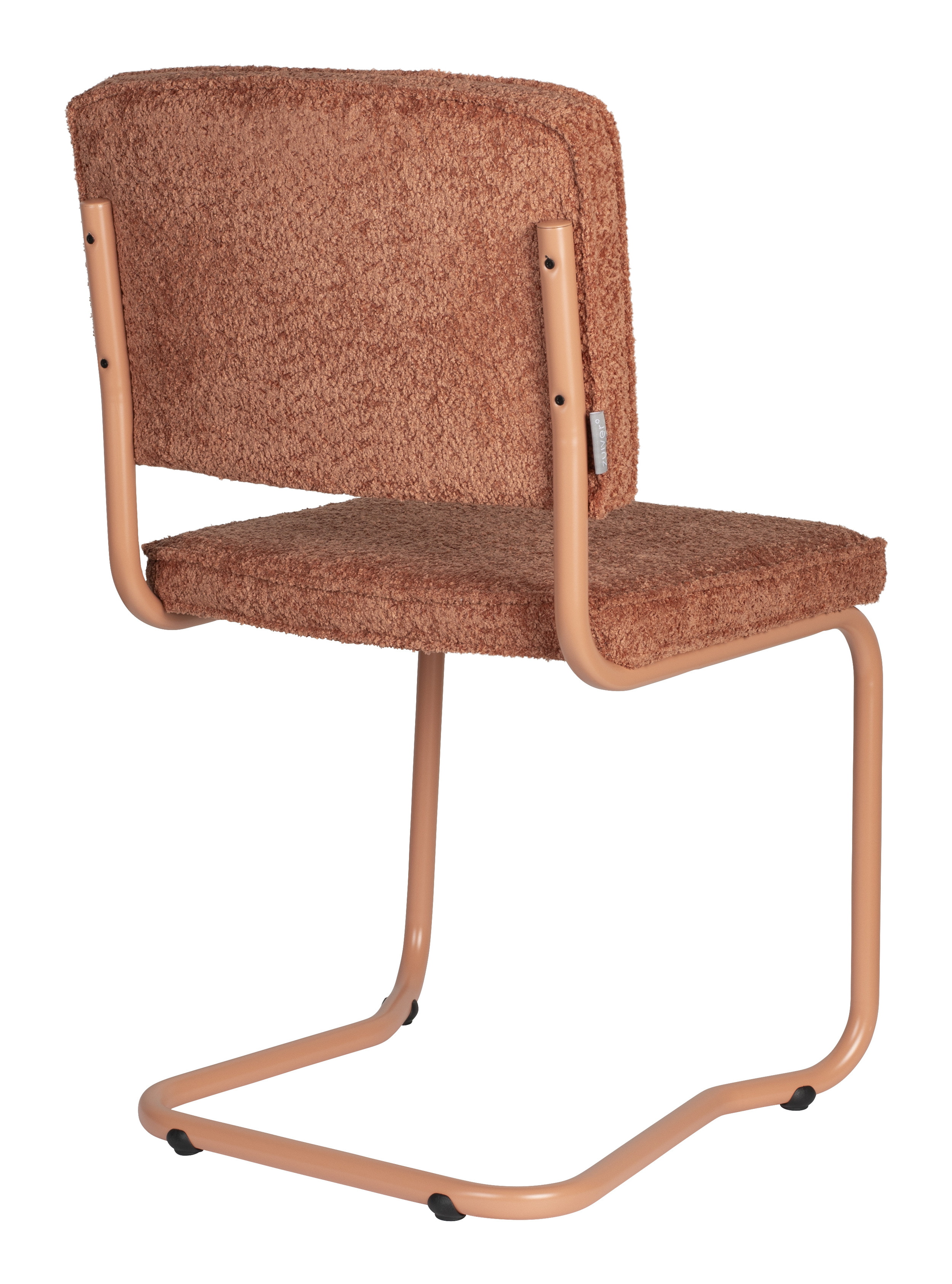 Zuiver Eetkamerstoel 'Ridge' Kink, Bouclé, kleur Terra