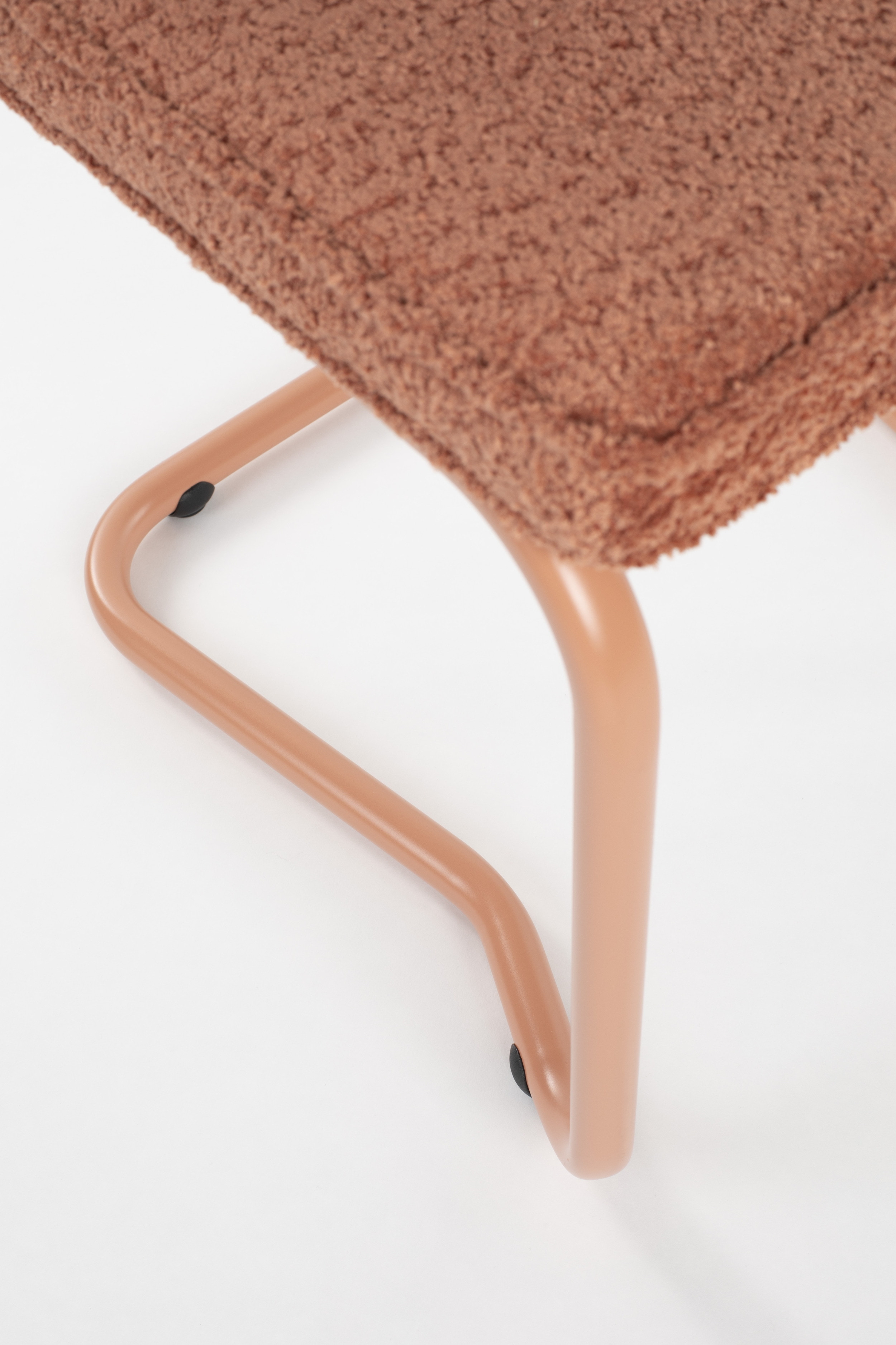 Zuiver Eetkamerstoel 'Ridge' Kink, Bouclé, kleur Terra