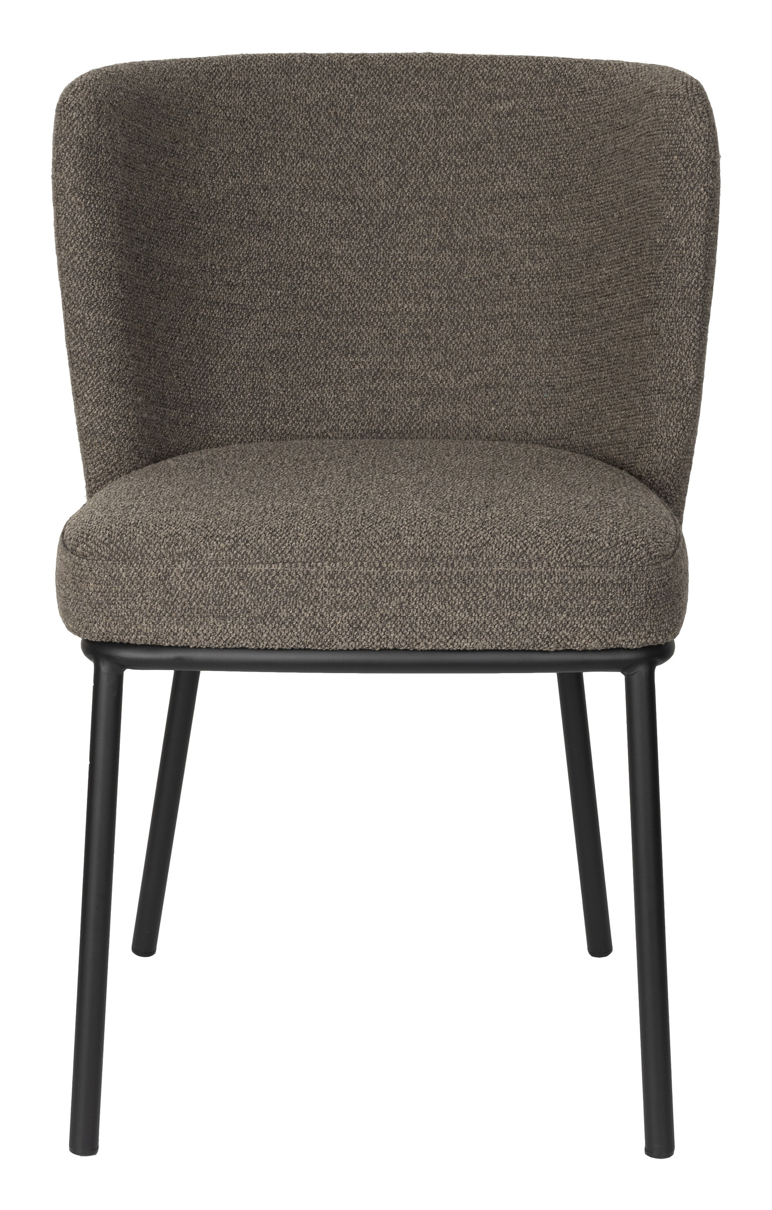 ZILT Eetkamerstoel 'Mattie' Bouclé, kleur Bruin