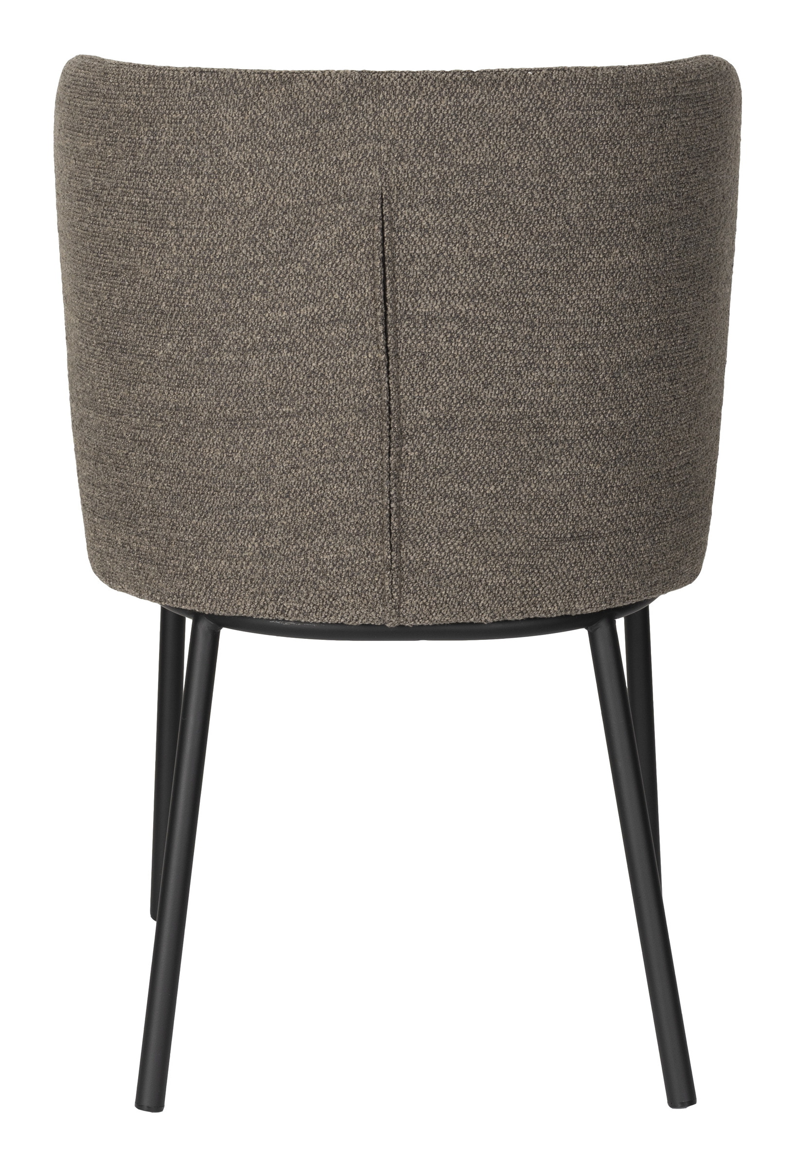ZILT Eetkamerstoel 'Mattie' Bouclé, kleur Bruin