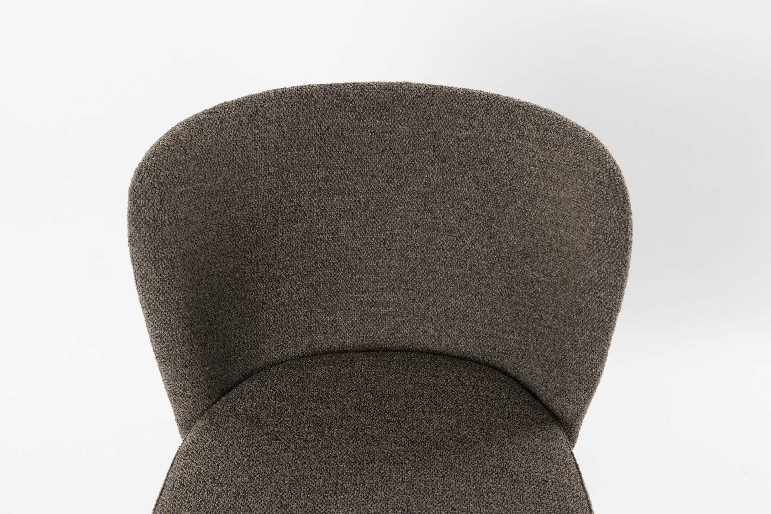 ZILT Eetkamerstoel 'Mattie' Bouclé, kleur Bruin