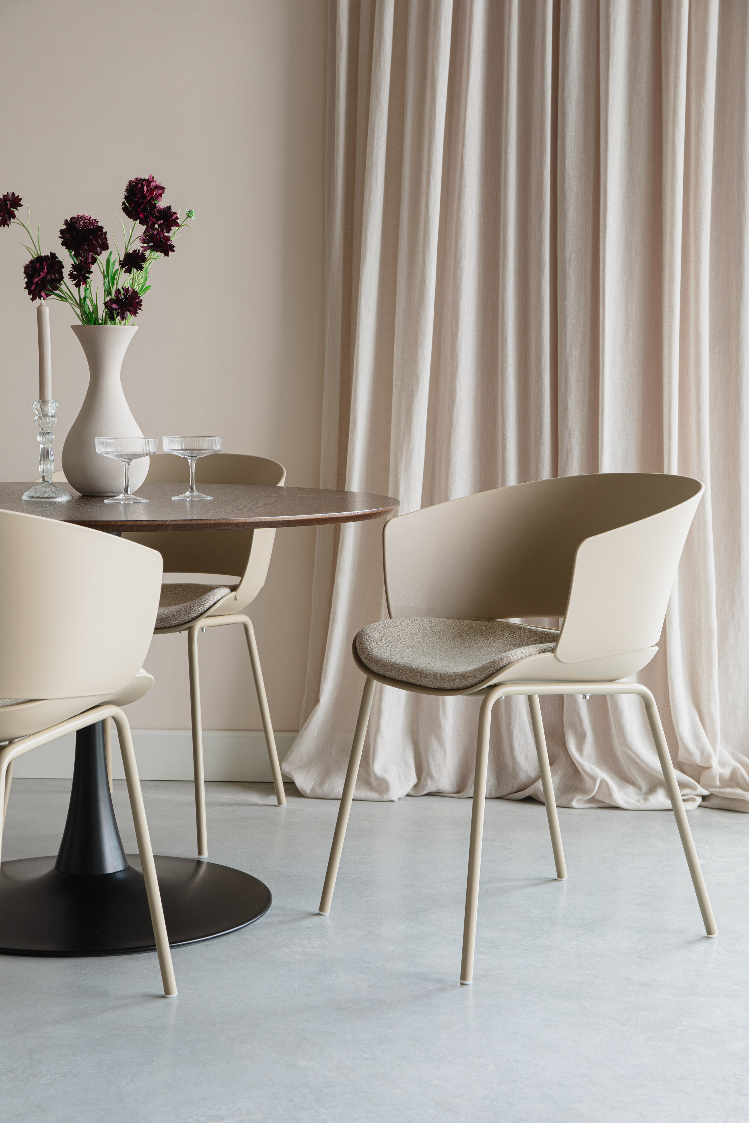 ZILT Eetkamerstoel 'Elam' kleur Beige