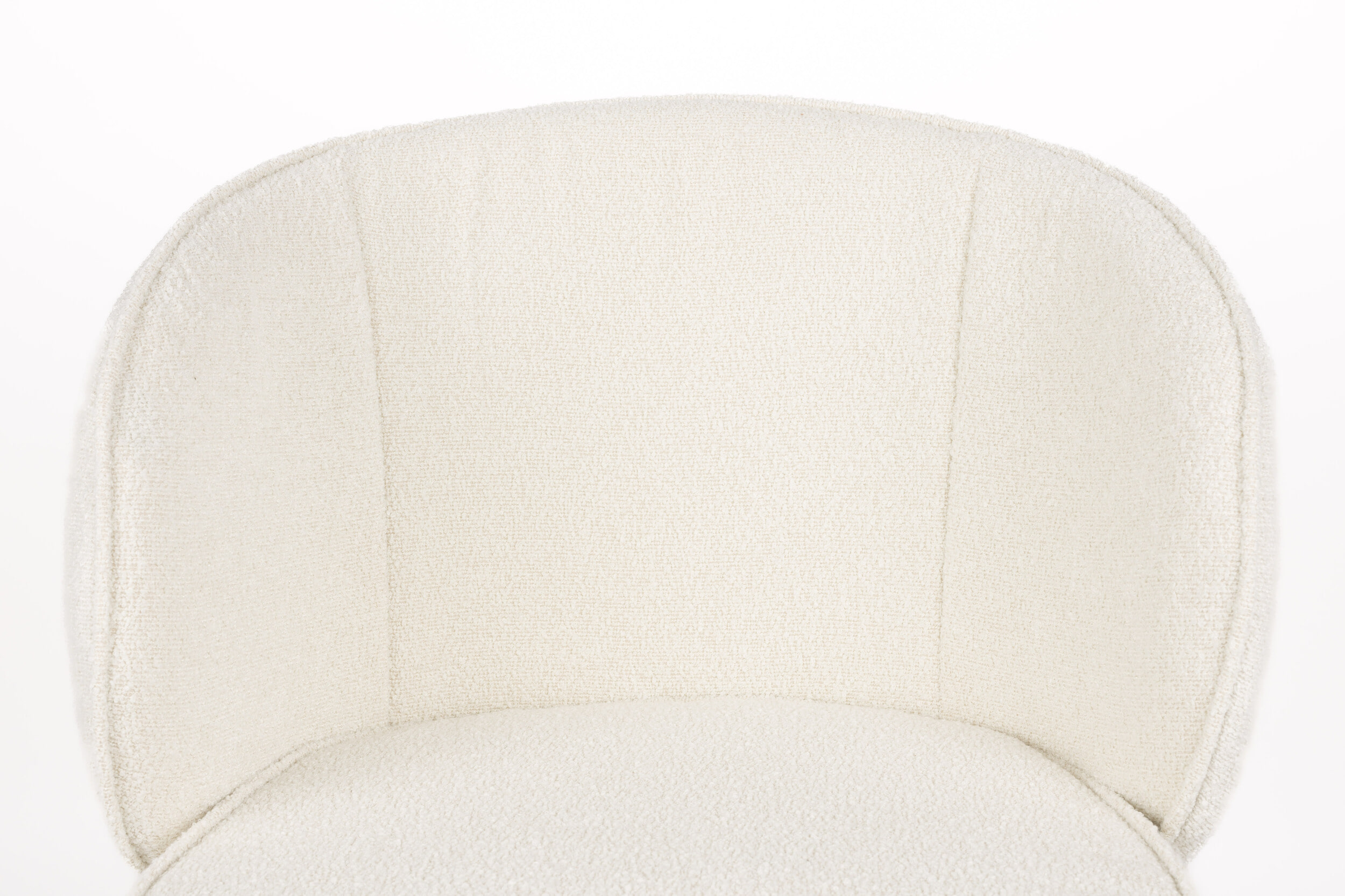 ZILT Eetkamerstoel 'Lysandra' Bouclé, kleur Off White