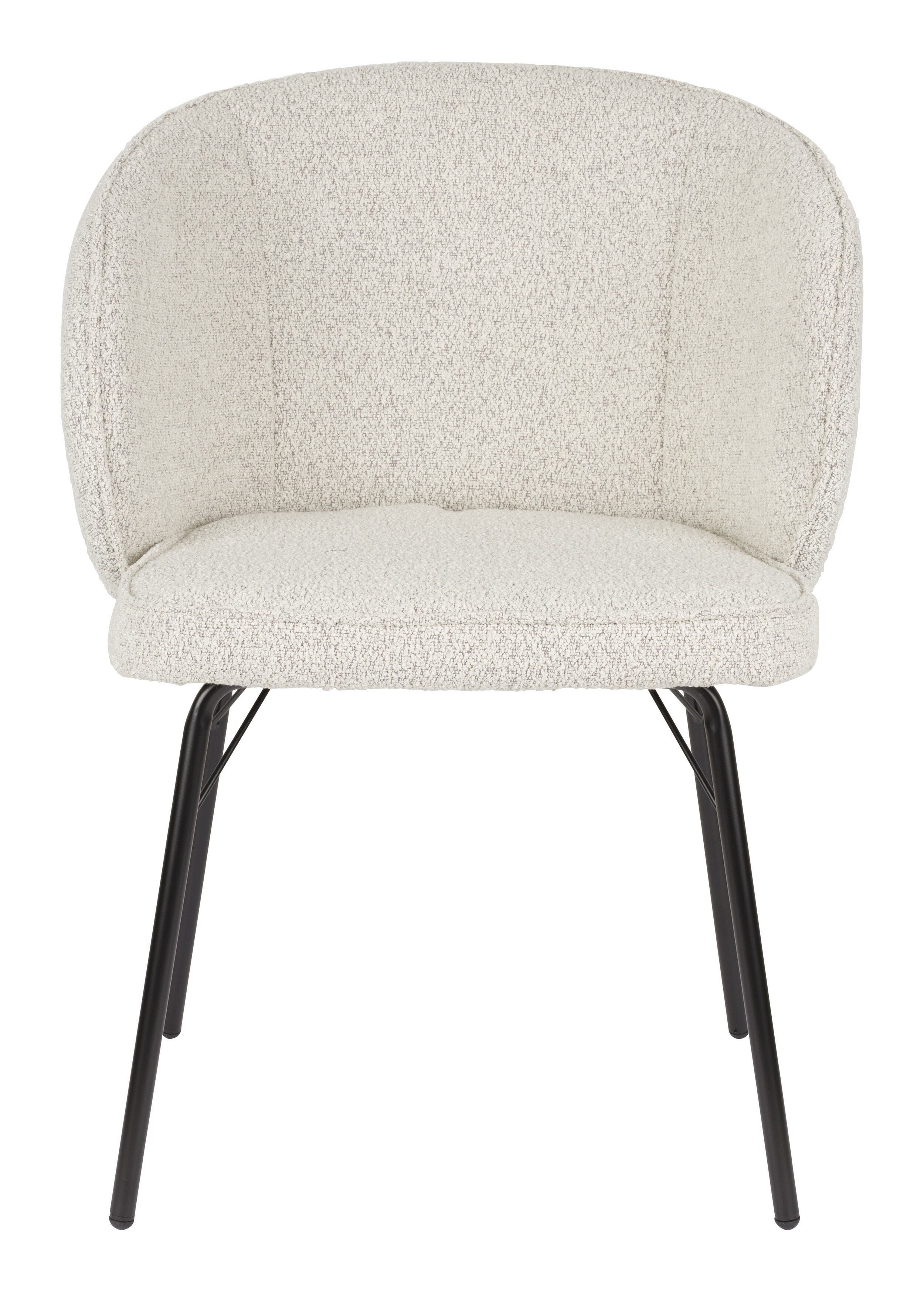 ZILT Eetkamerstoel 'Lysandra' Bouclé, kleur Beige