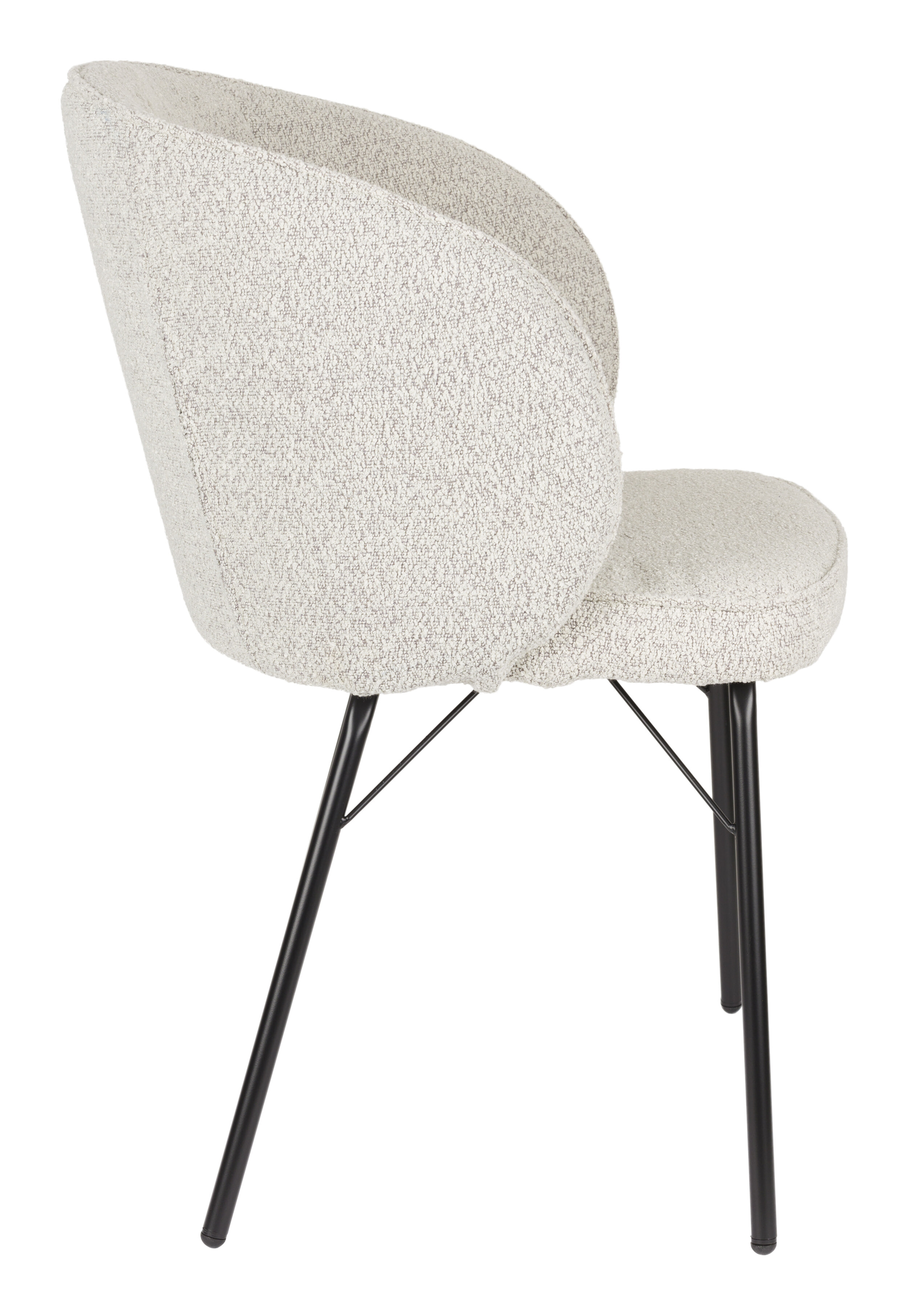 ZILT Eetkamerstoel 'Lysandra' Bouclé, kleur Beige