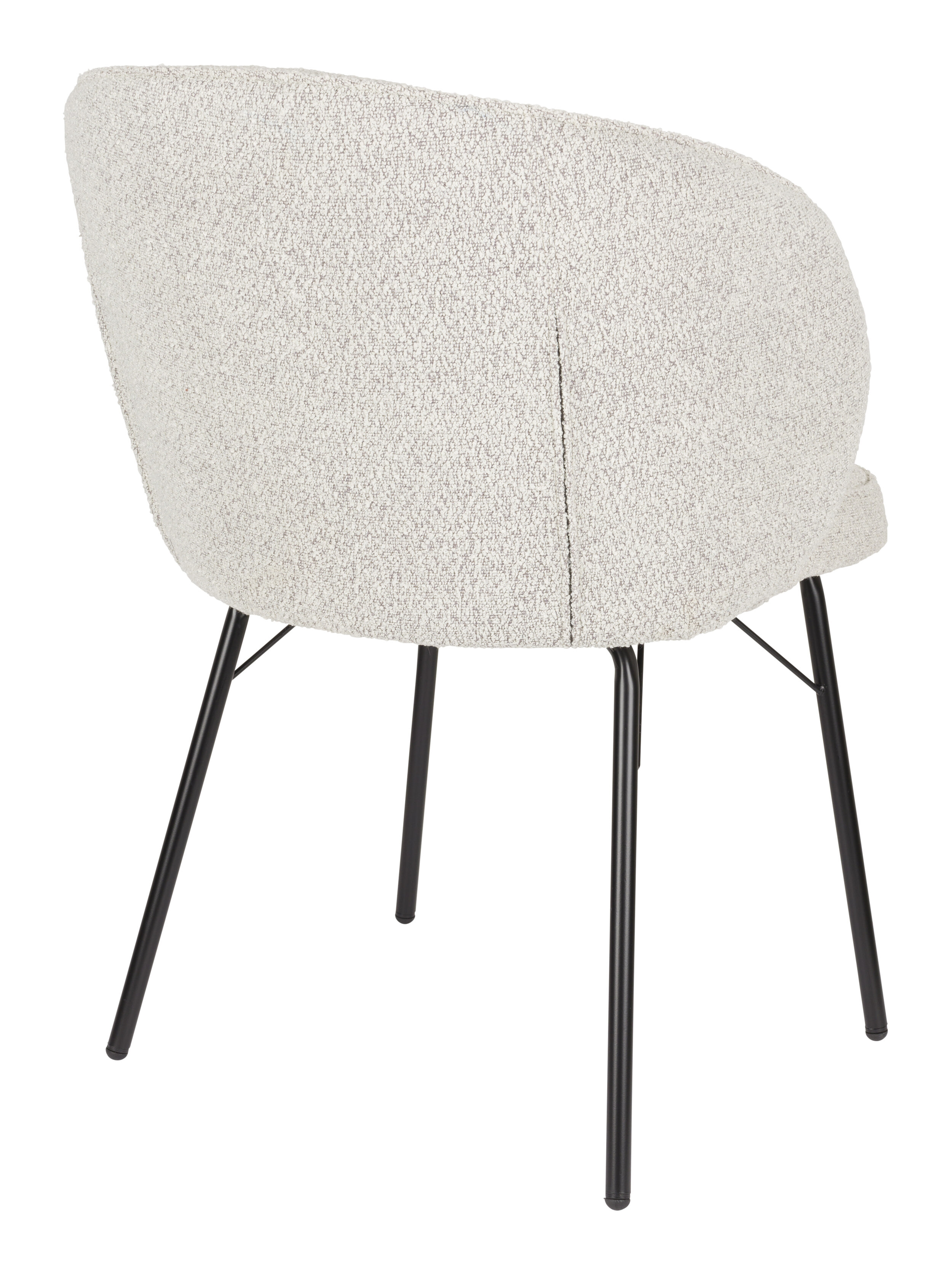 ZILT Eetkamerstoel 'Lysandra' Bouclé, kleur Beige