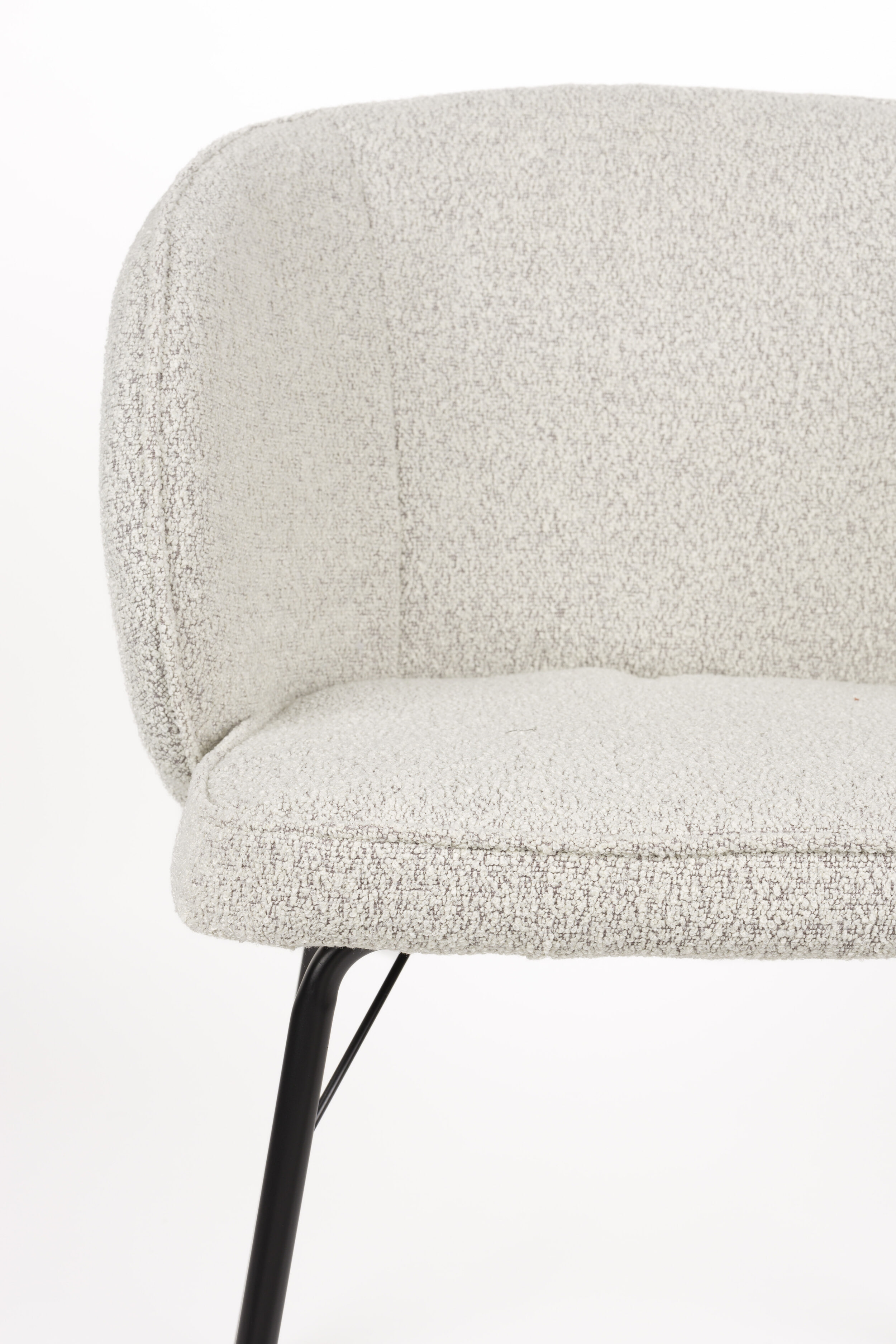 ZILT Eetkamerstoel 'Lysandra' Bouclé, kleur Beige