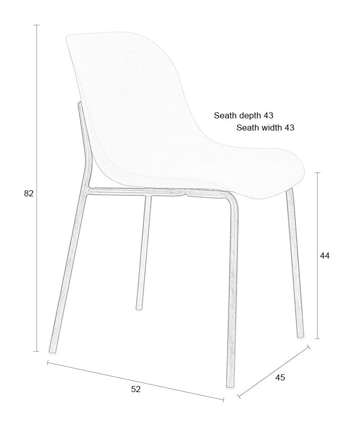 ZILT Eetkamerstoel 'Pascal' kleur Beige