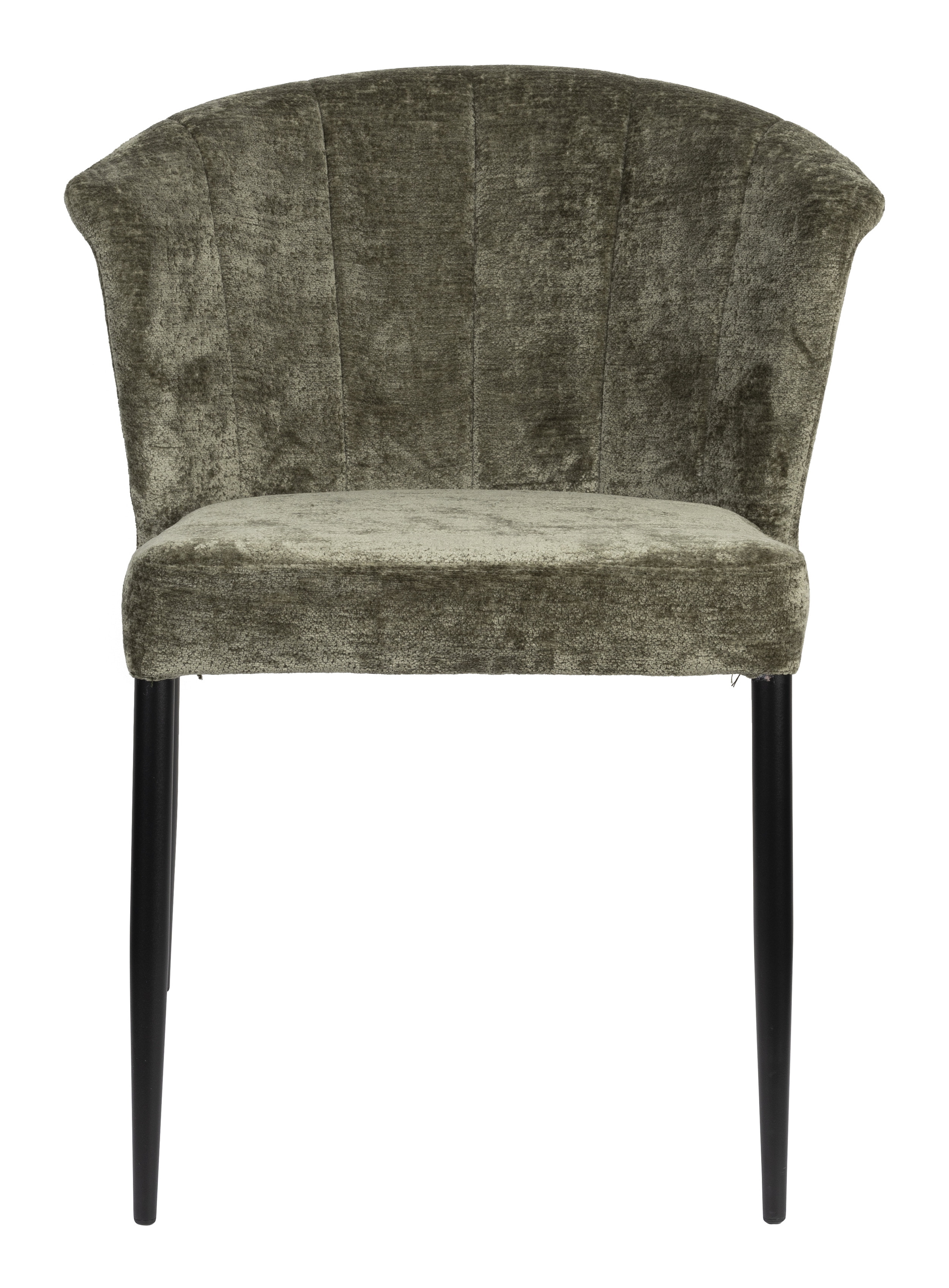 Dutchbone Eetkamerstoel 'Georgia' Chenille, kleur Groen