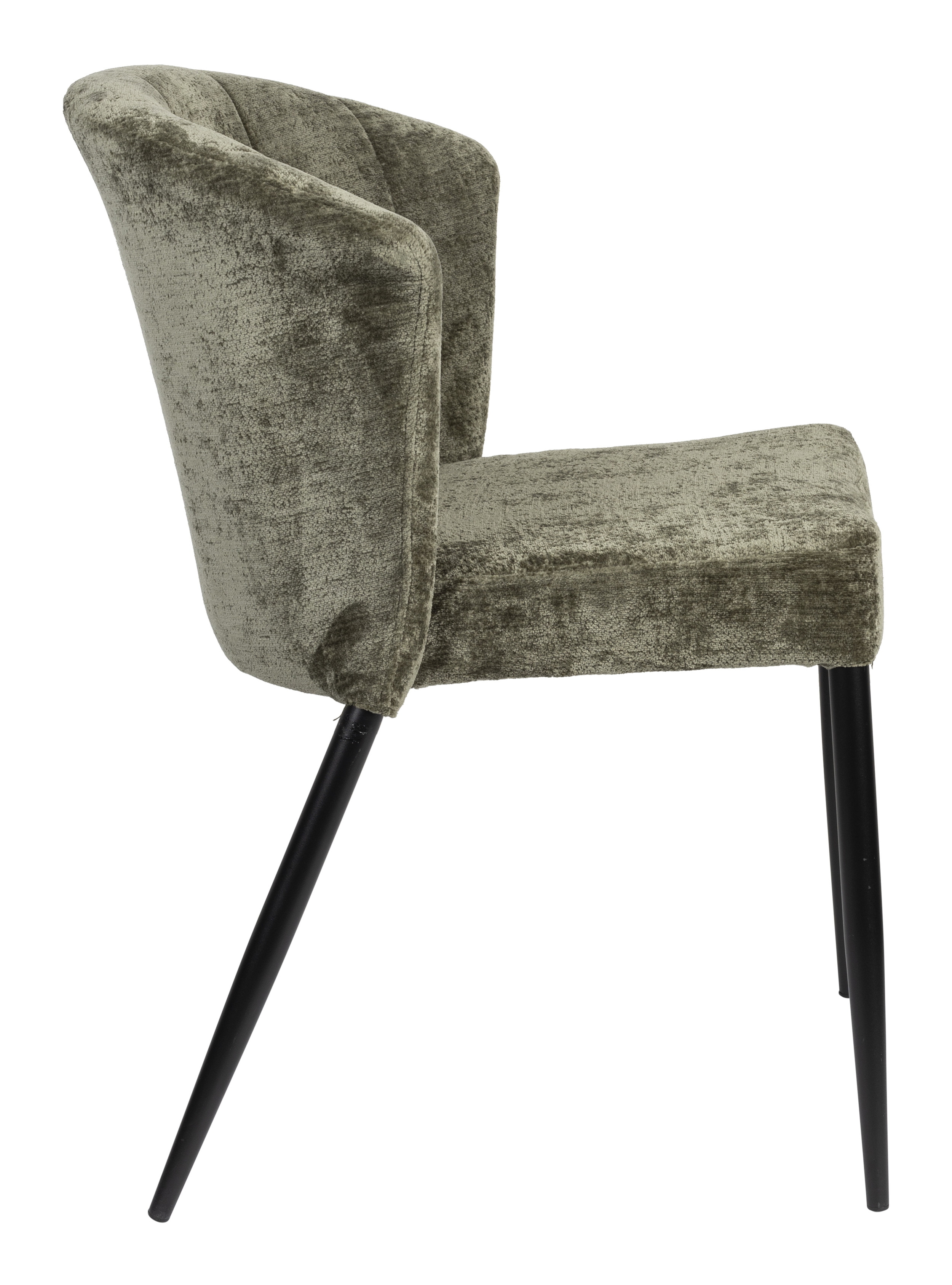 Dutchbone Eetkamerstoel 'Georgia' Chenille, kleur Groen