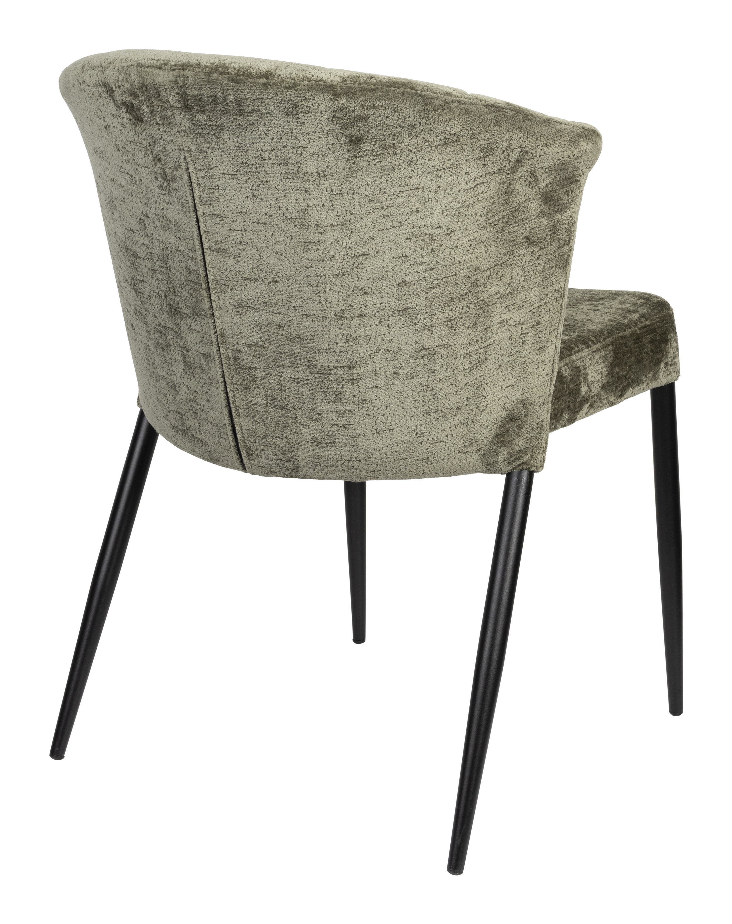 Dutchbone Eetkamerstoel 'Georgia' Chenille, kleur Groen