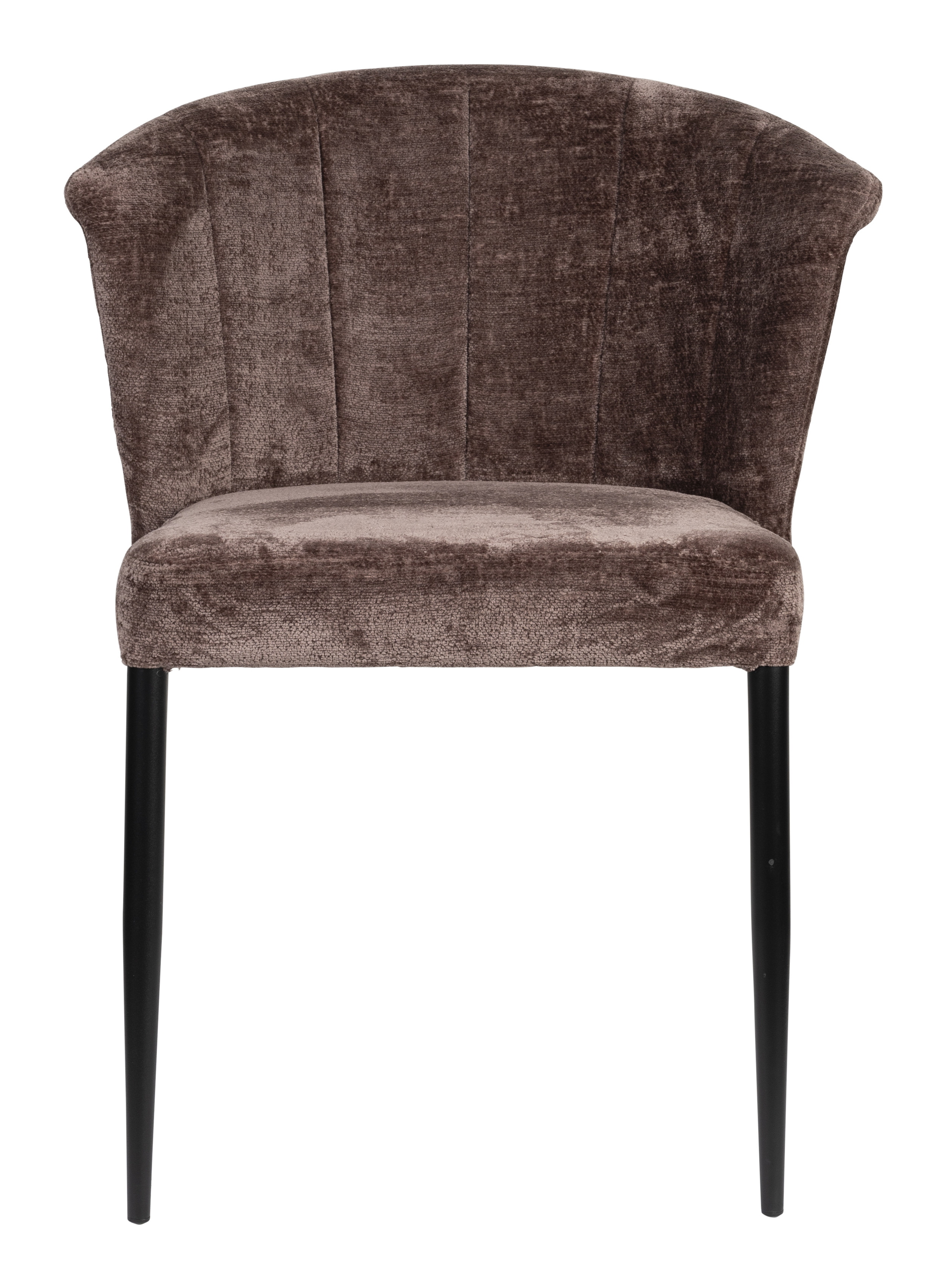 Dutchbone Eetkamerstoel 'Georgia' Chenille, kleur Paars