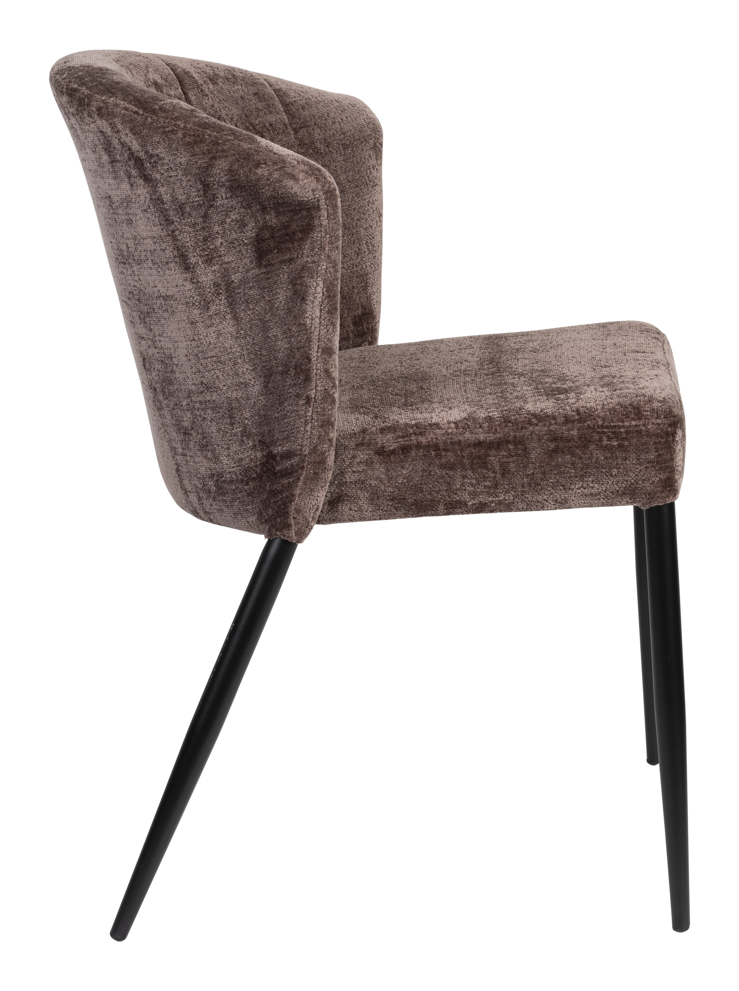 Dutchbone Eetkamerstoel 'Georgia' Chenille, kleur Paars